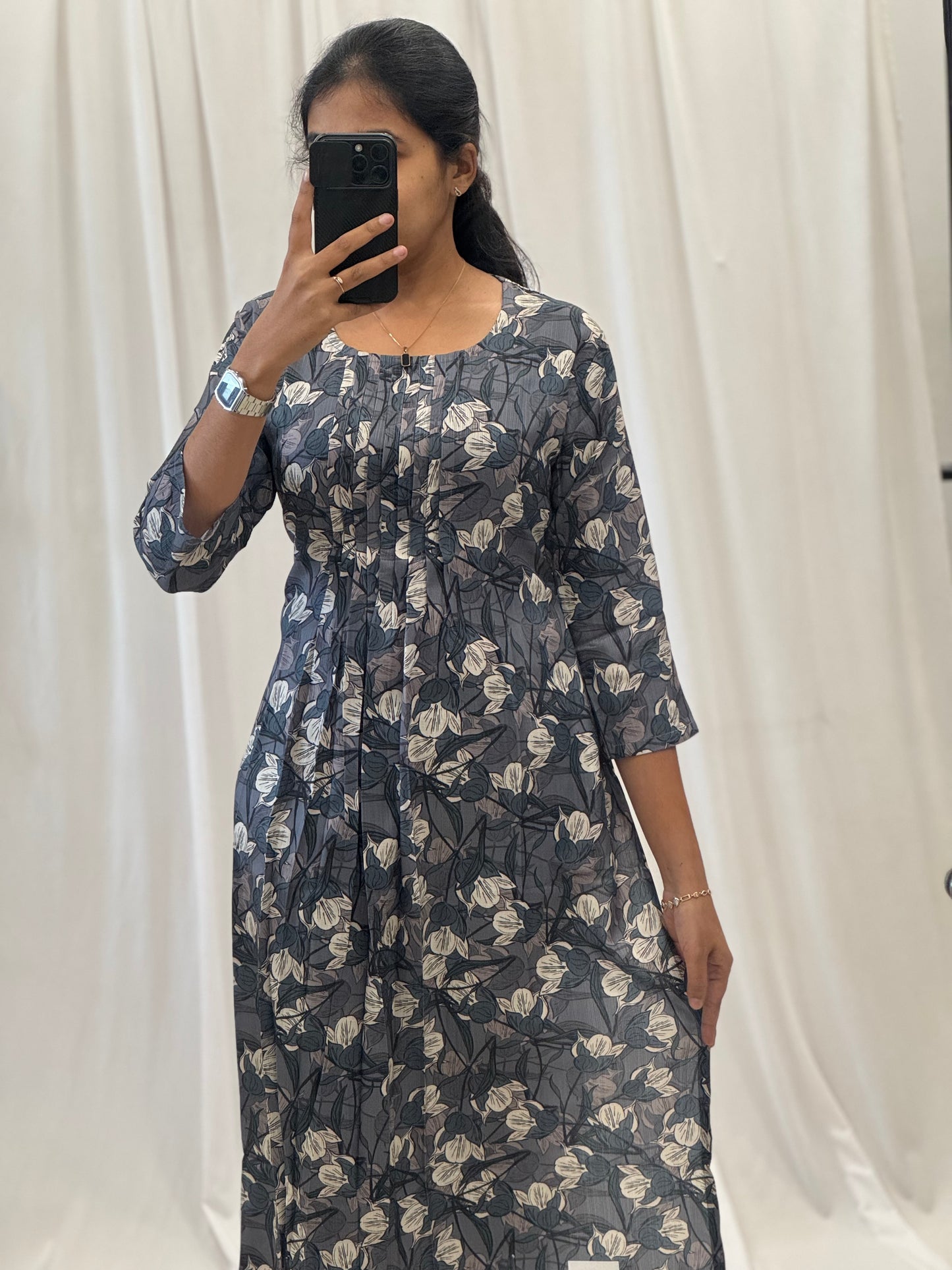Turkey Rayon Straight Kurti with pintucks