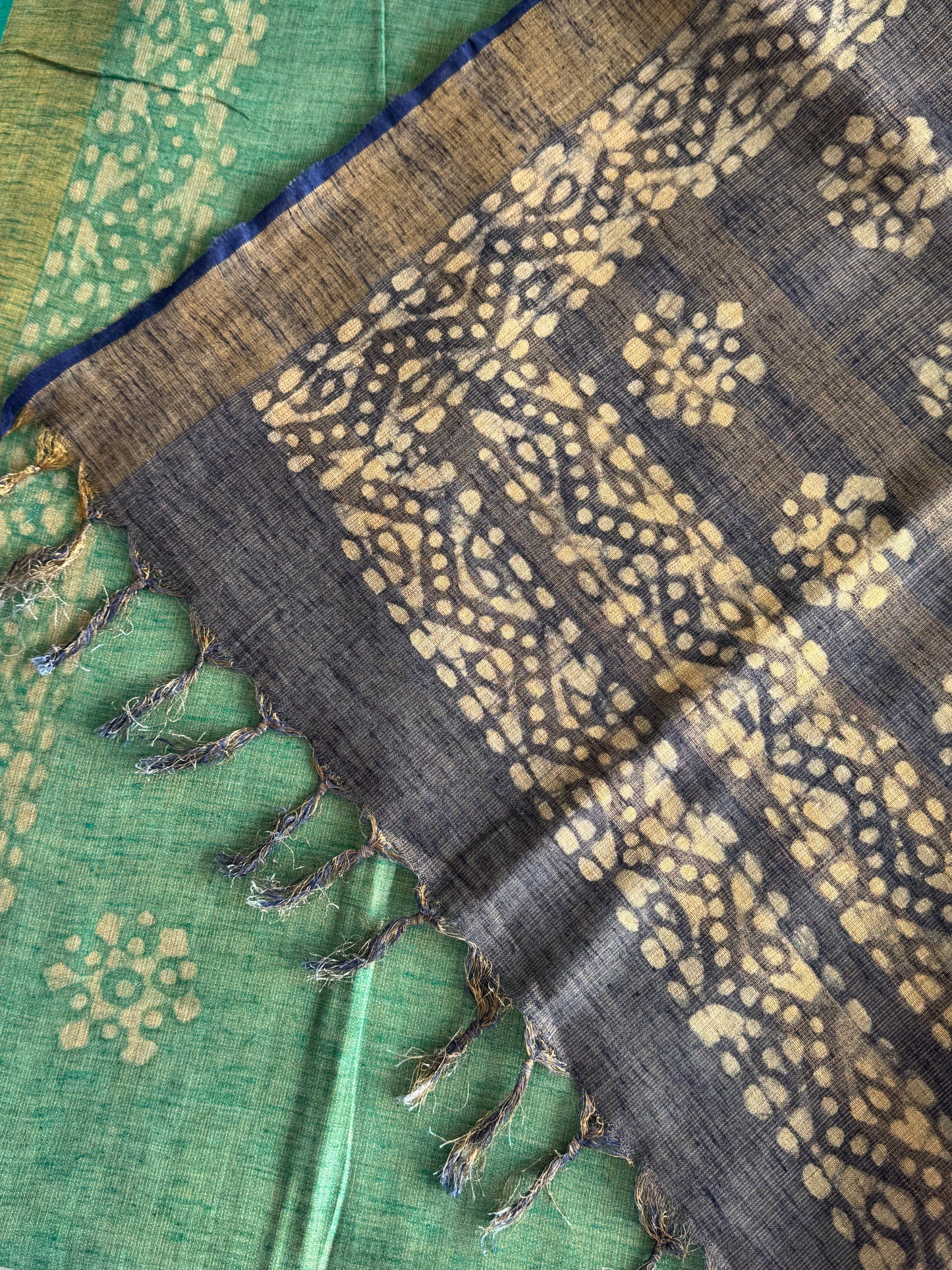 Batik Printed Tissue Cotton Saree