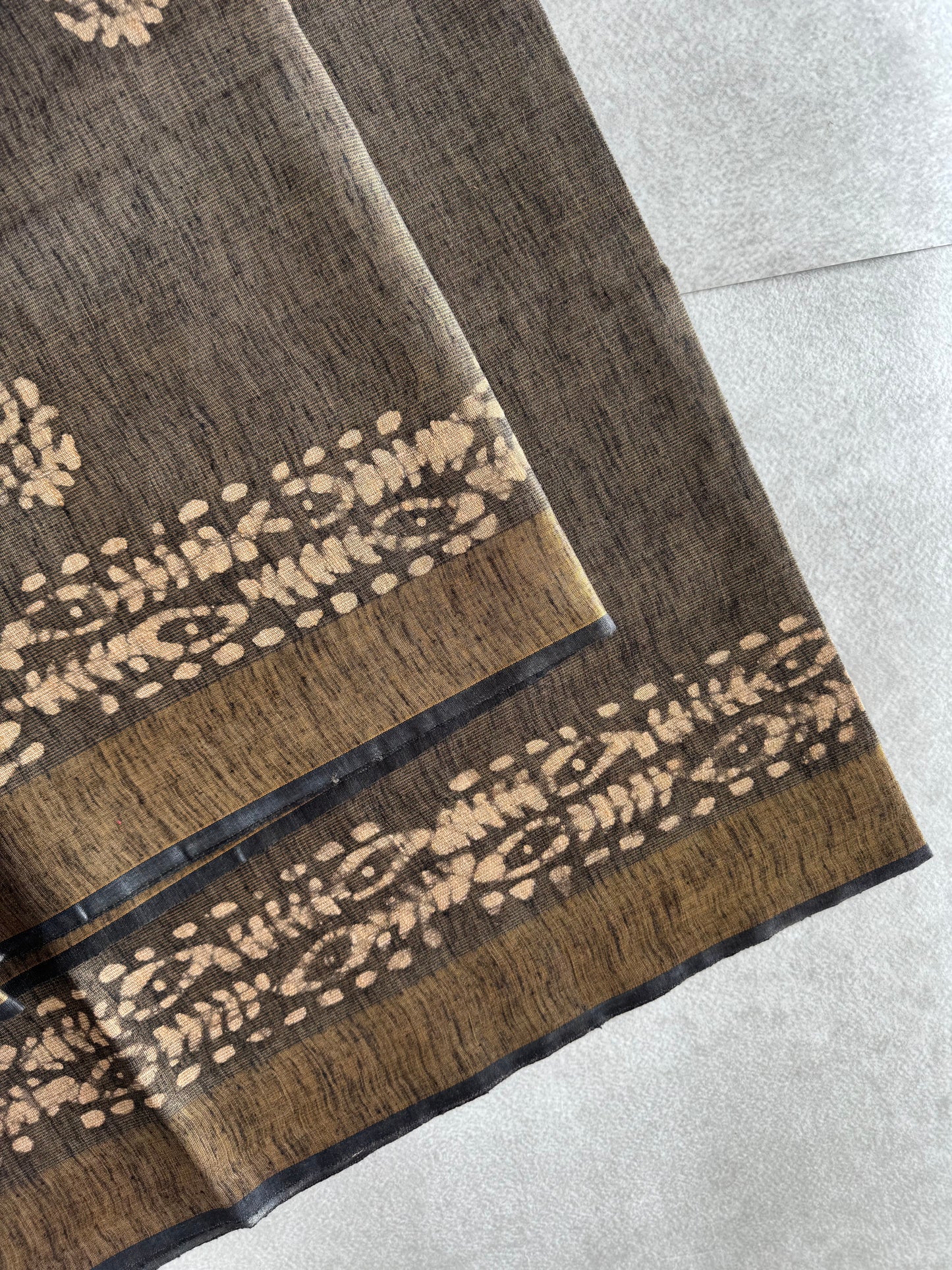 Batik Printed Tissue Cotton Saree