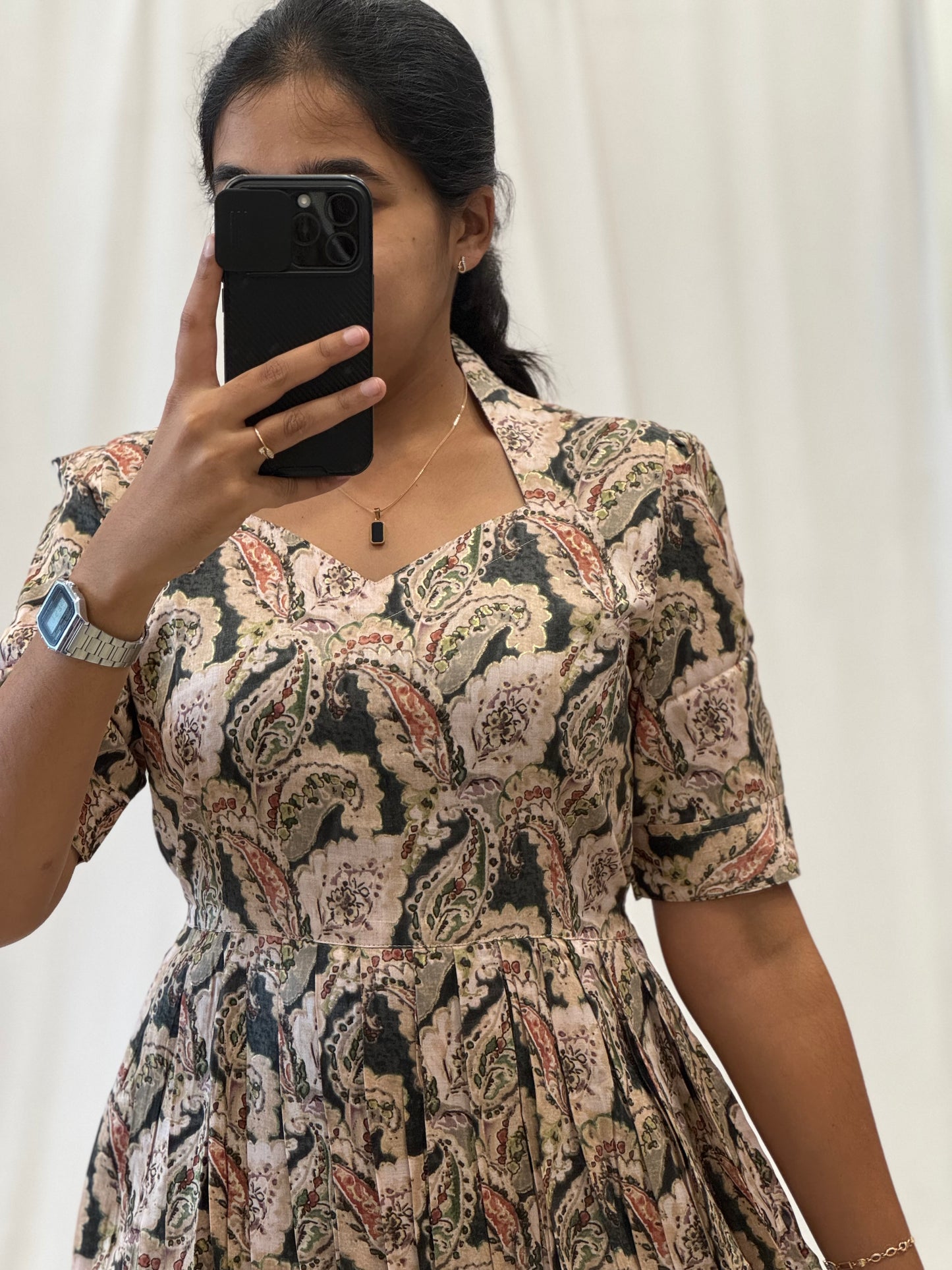 Maheshwari Cotton Umbrella Kurti With Back knot