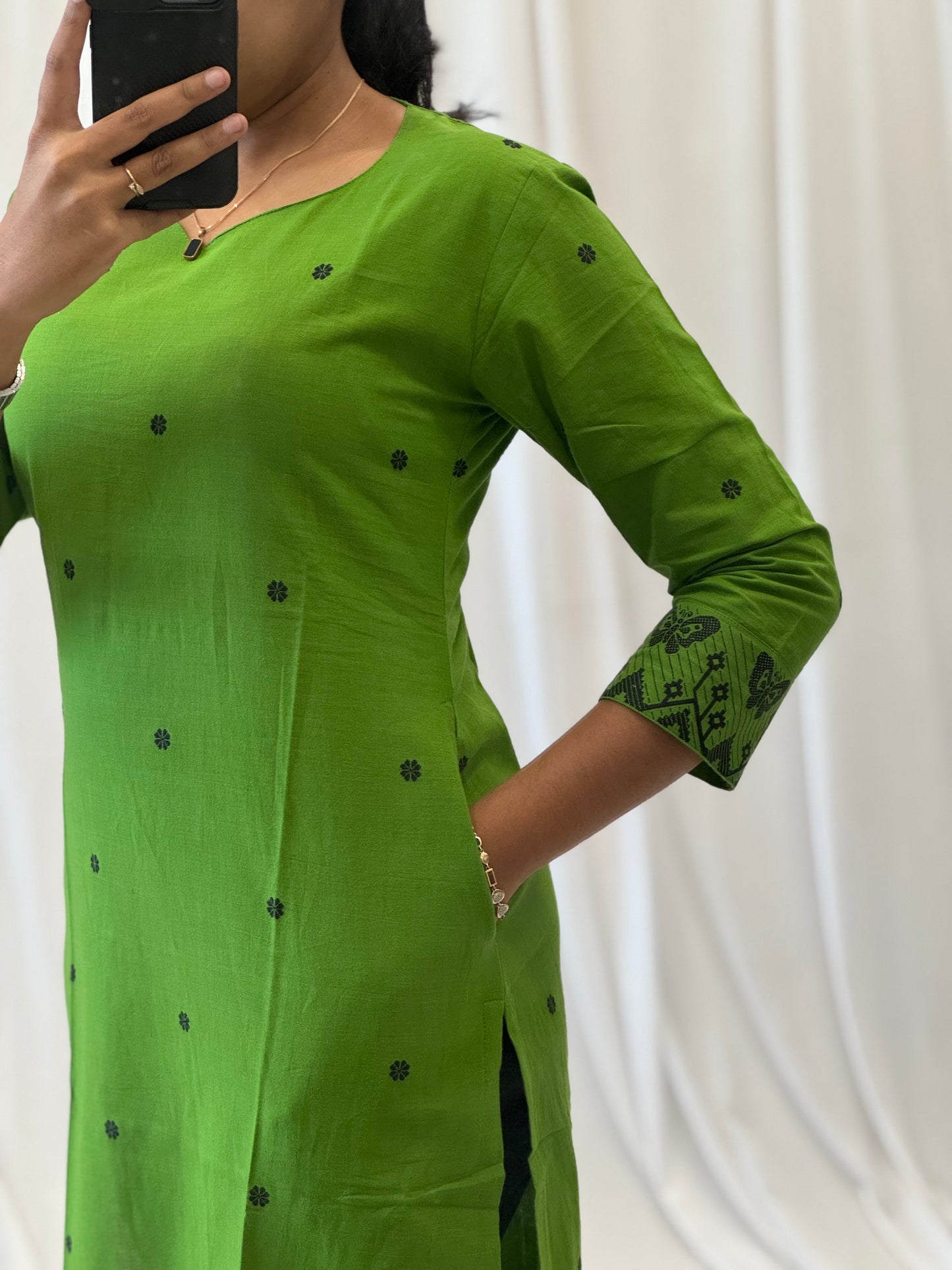 Cotton Woven Straight Kurti