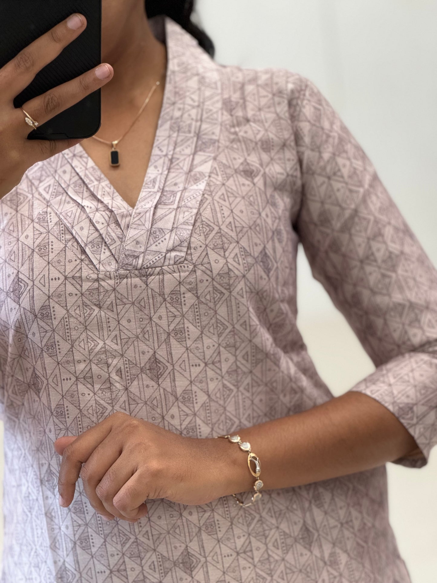 Tissue Chanderi Straight Kurti With Lining