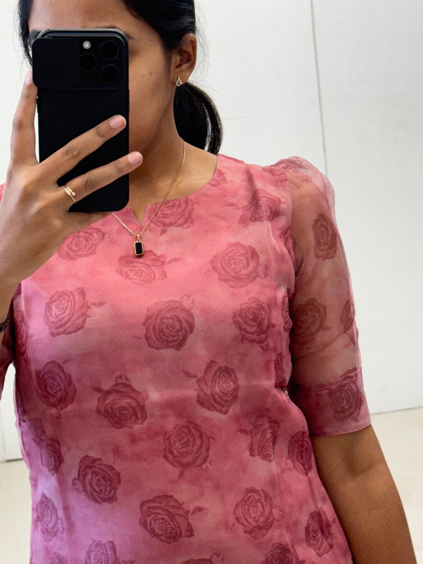 Organza Straight Kurti