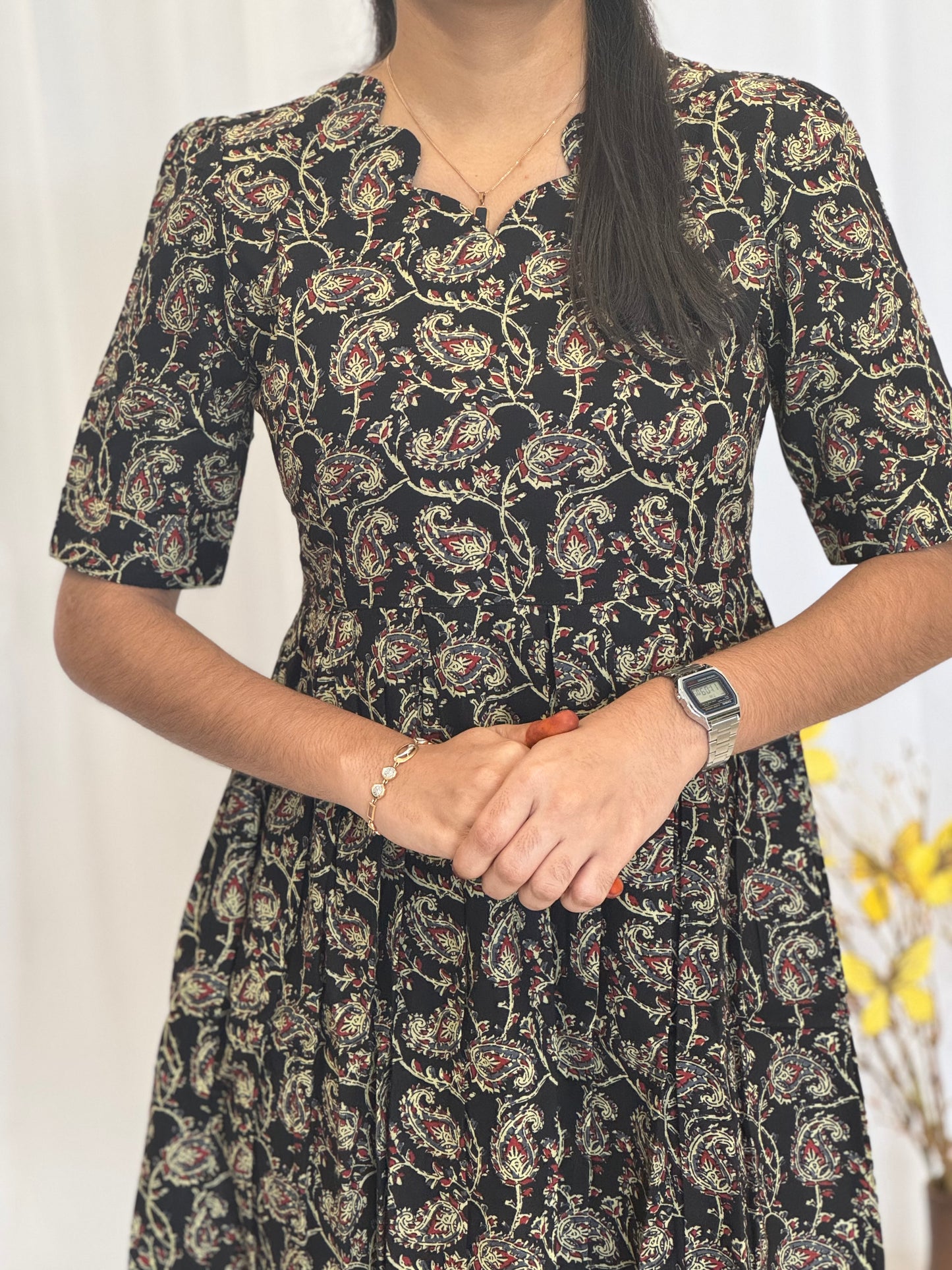 Kalamkari Cotton Umbrella Kurti