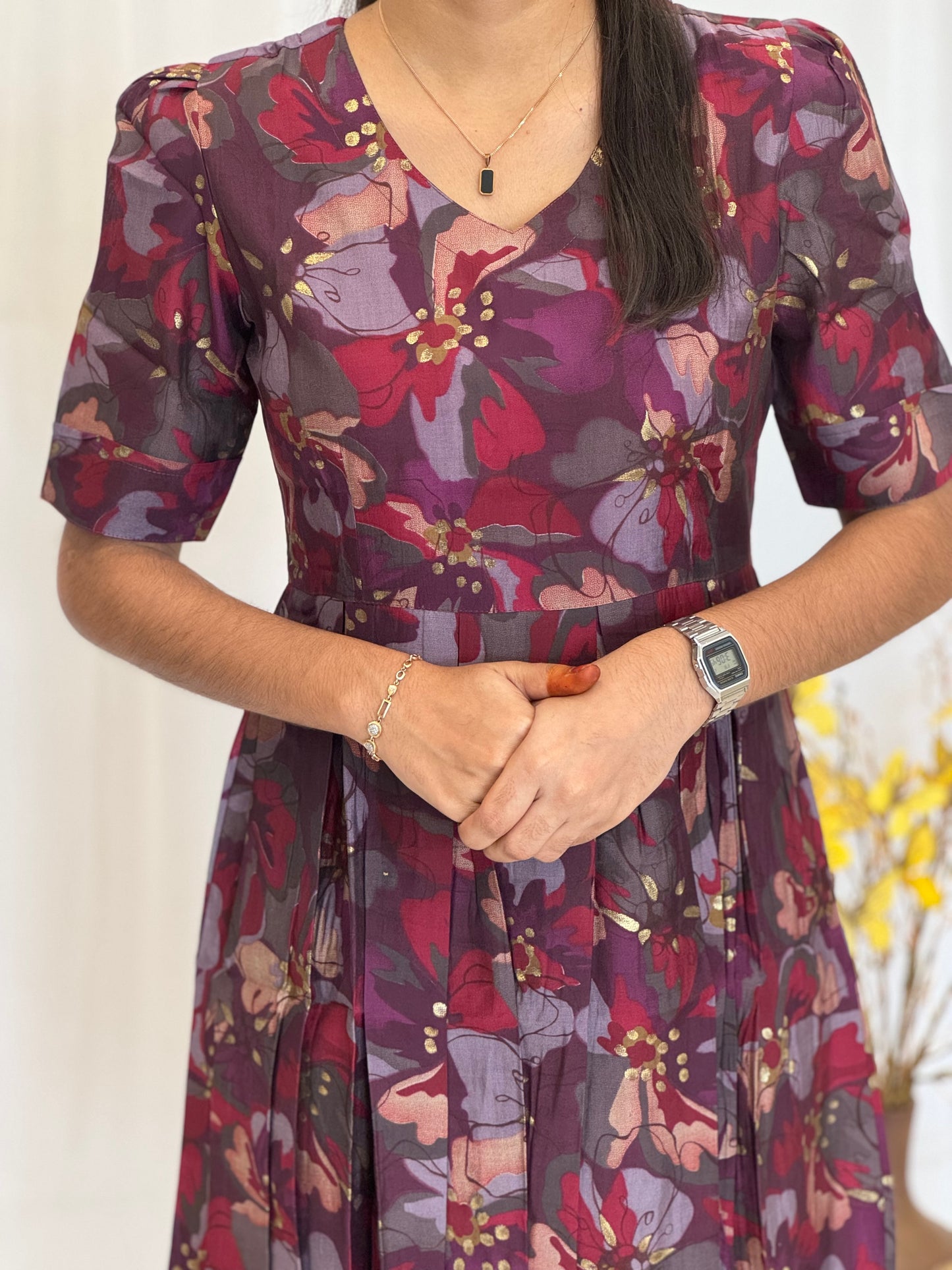 Modal Chanderi Umbrella Kurti