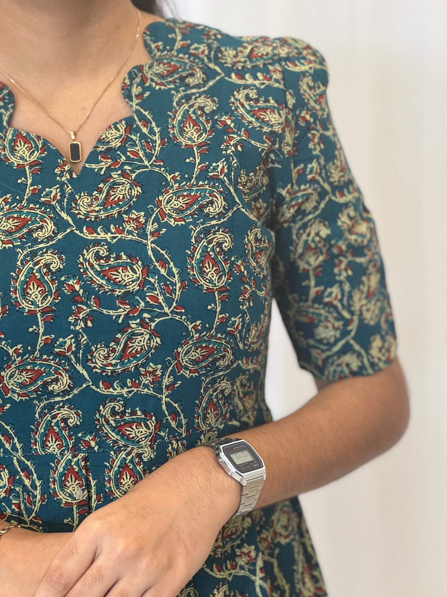 Kalamkari Cotton Umbrella Kurti
