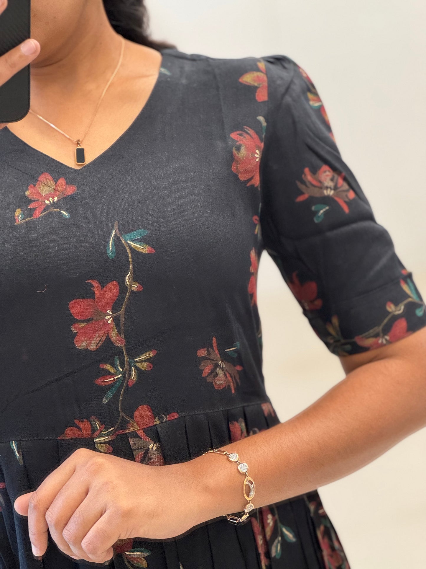 Floral Rayon Umbrella Kurti