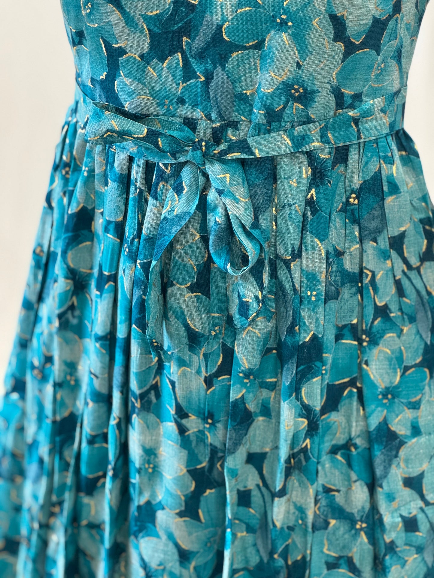 Moonstone Blue Rayon Maxi with Yoke Lining