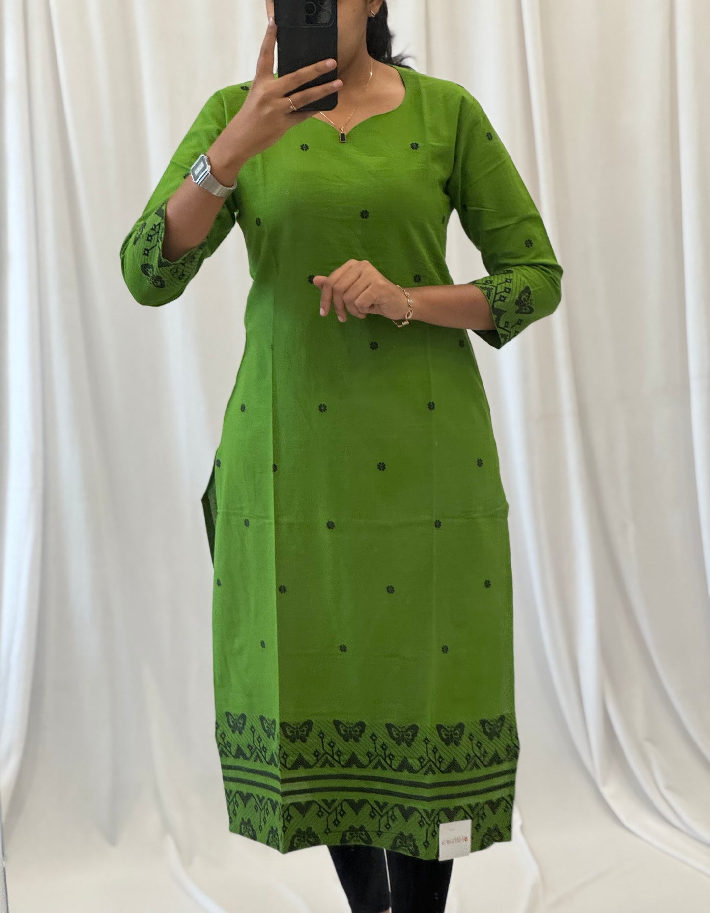 Cotton Woven Straight Kurti