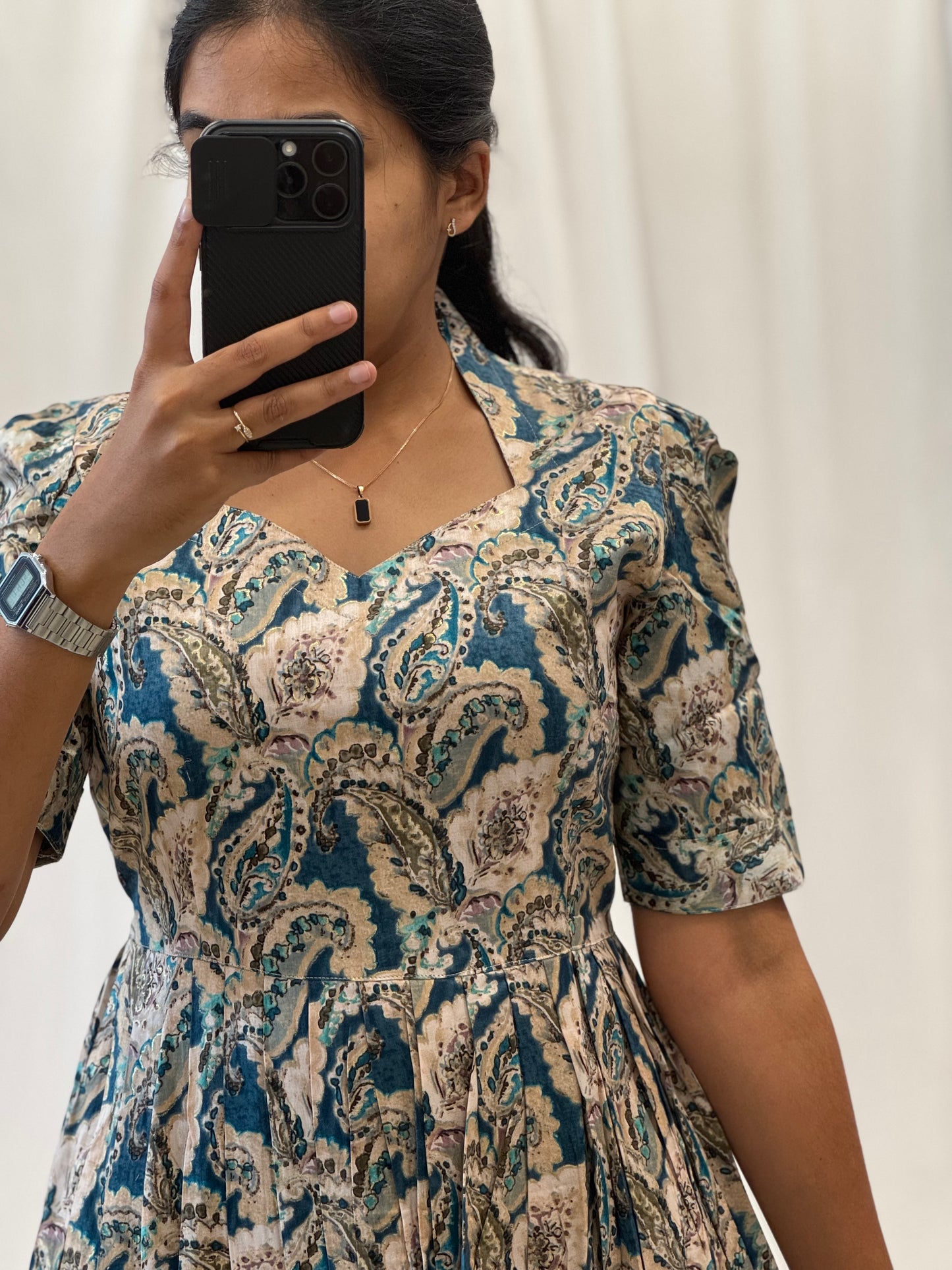 Maheshwari Cotton Umbrella Kurti With Back knot