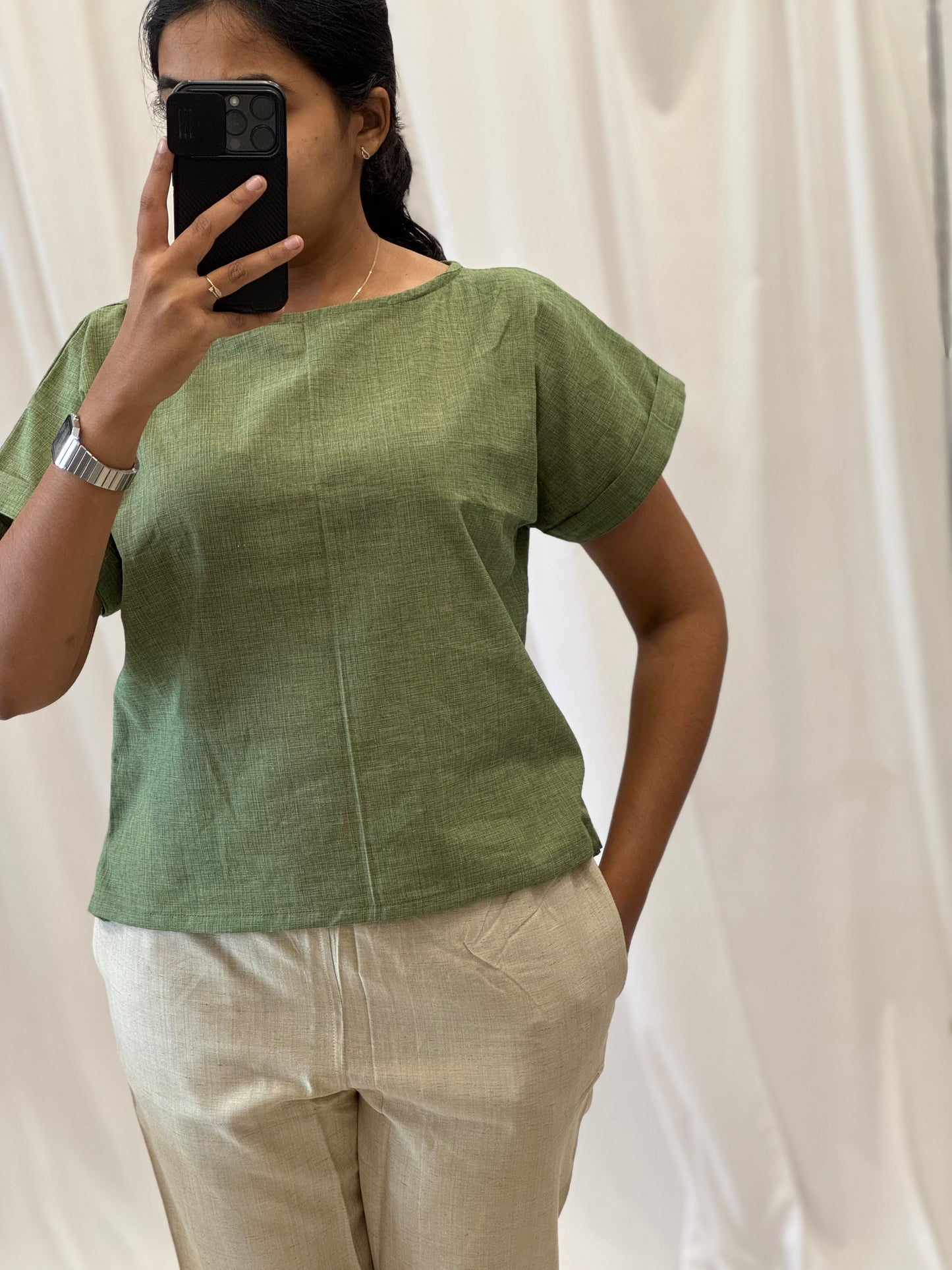 Linen Loose Fit Top