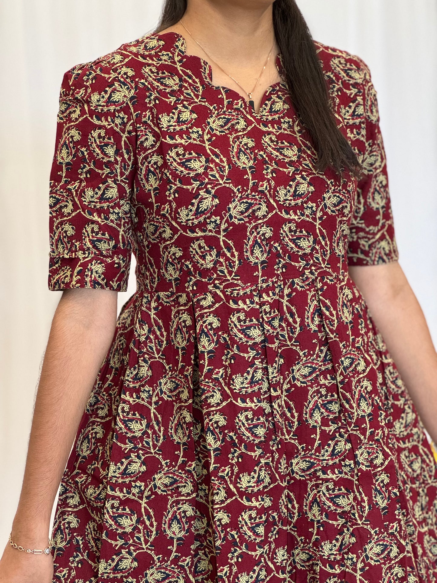 Kalamkari Cotton Umbrella Kurti