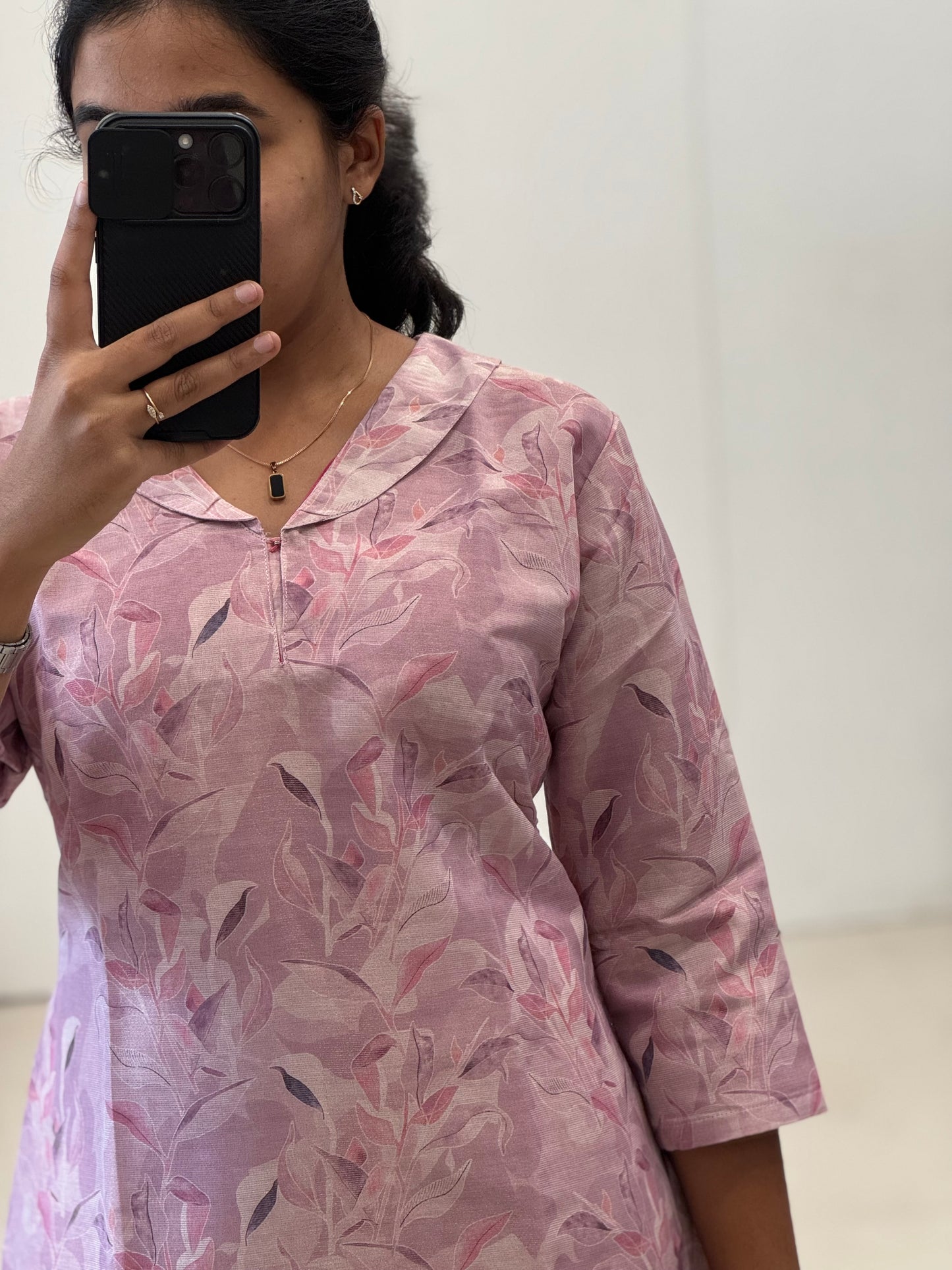 Tissue Straight Kurti With Lining