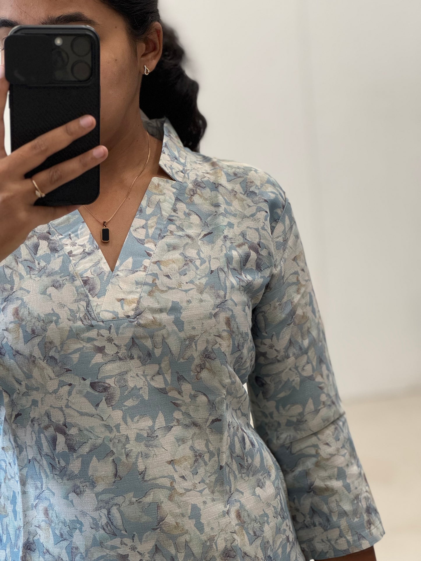 Tissue Straight Kurti With Lining