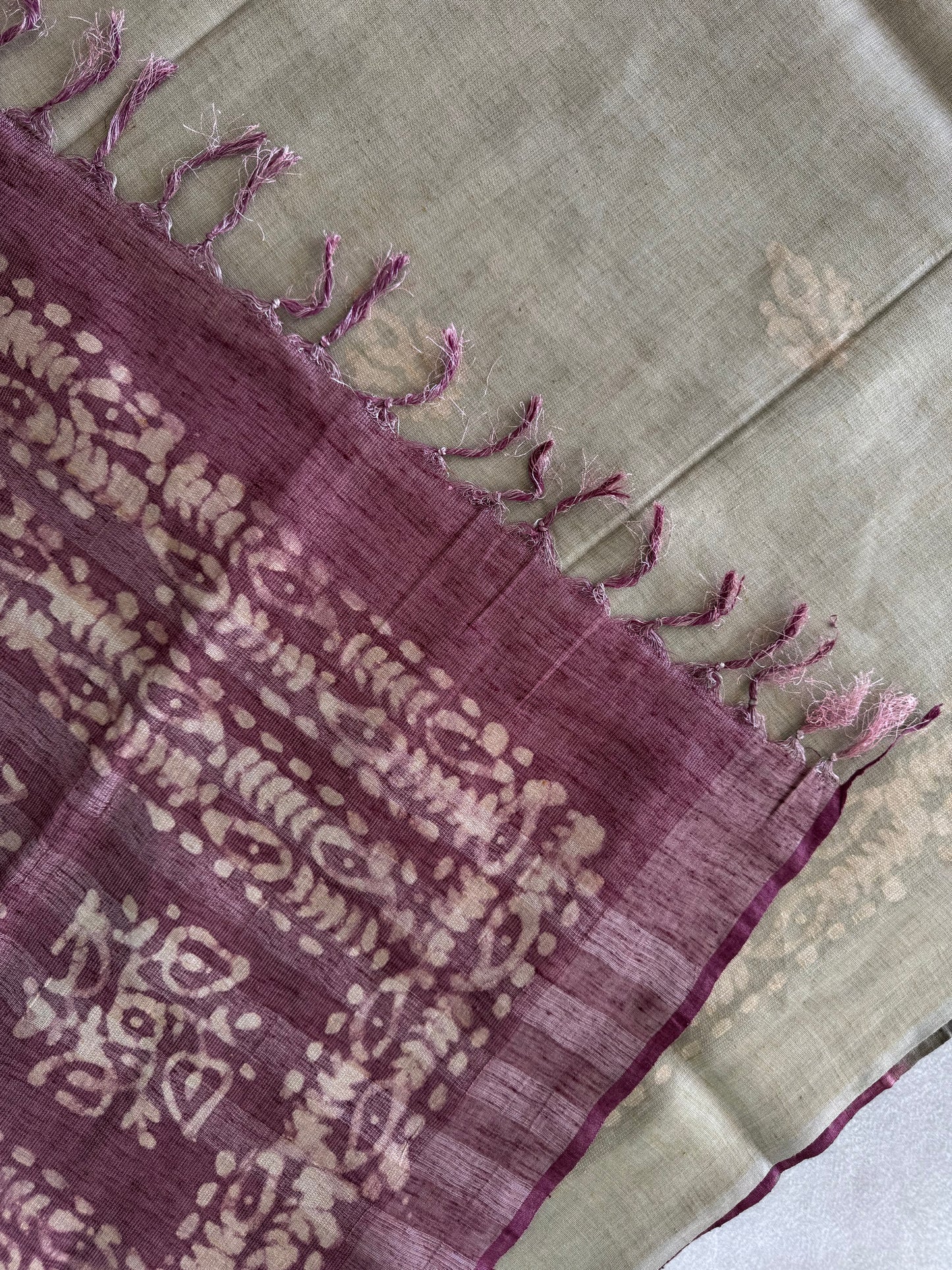 Batik Printed Tissue Cotton Saree