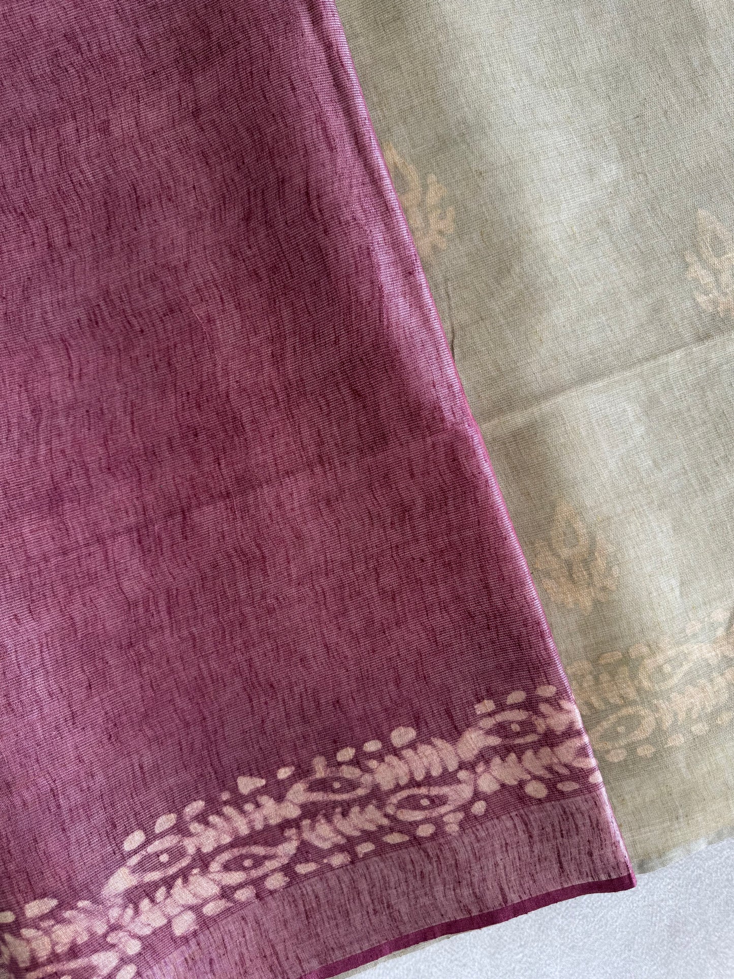 Batik Printed Tissue Cotton Saree