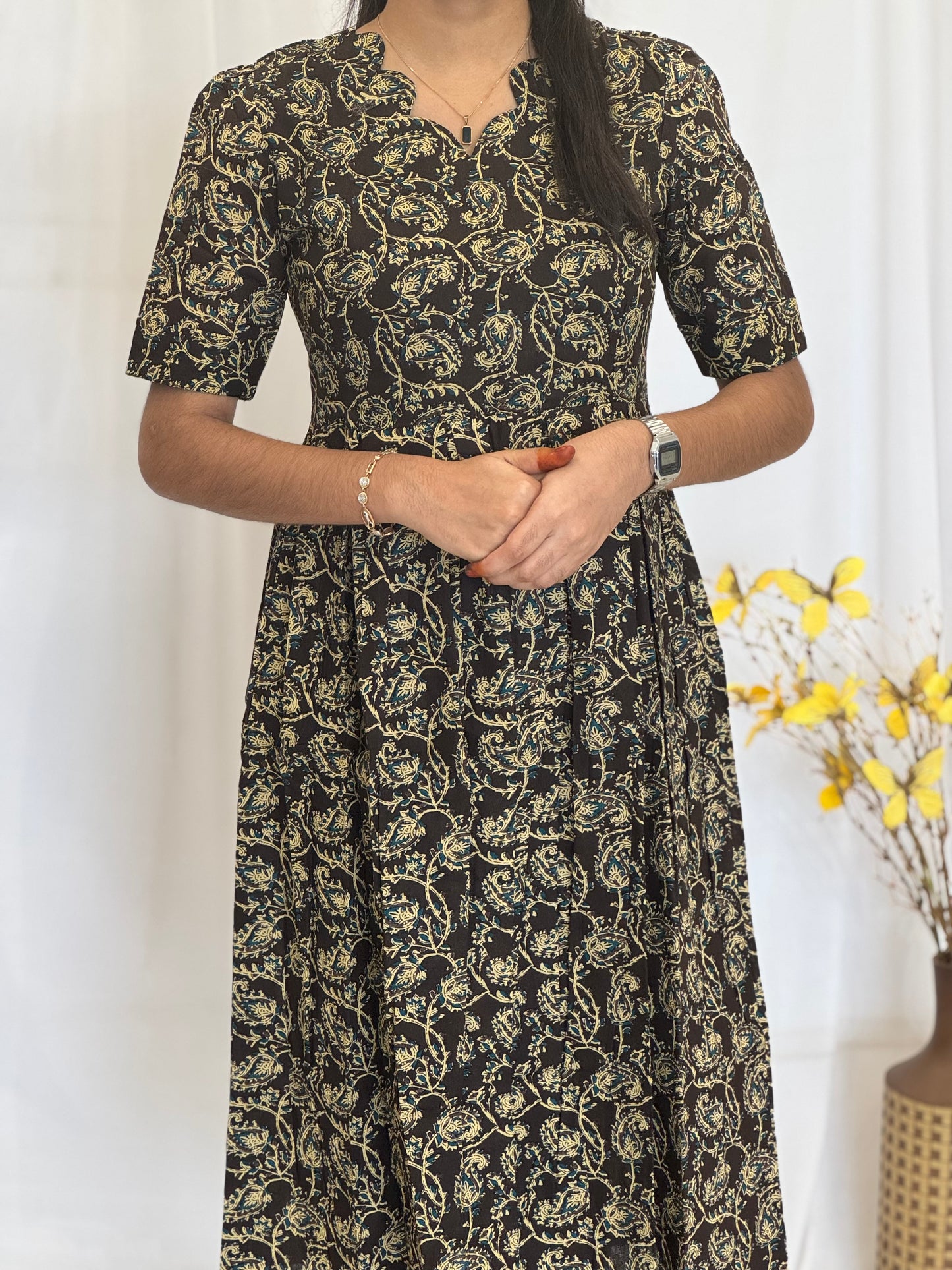 Kalamkari Cotton Umbrella Kurti