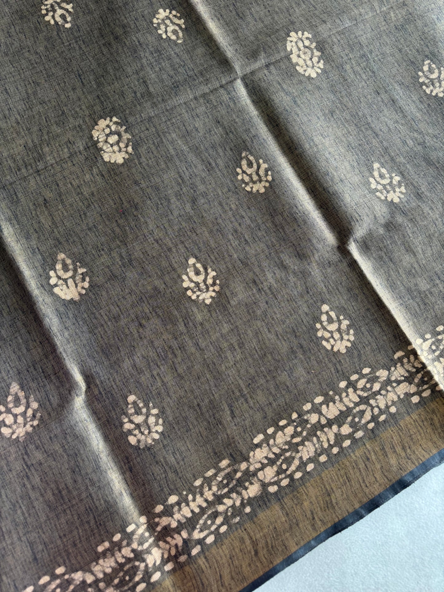 Batik Printed Tissue Cotton Saree