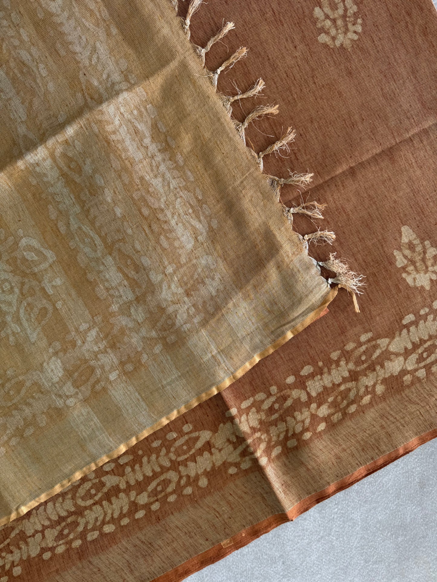Batik Printed Tissue Cotton Saree