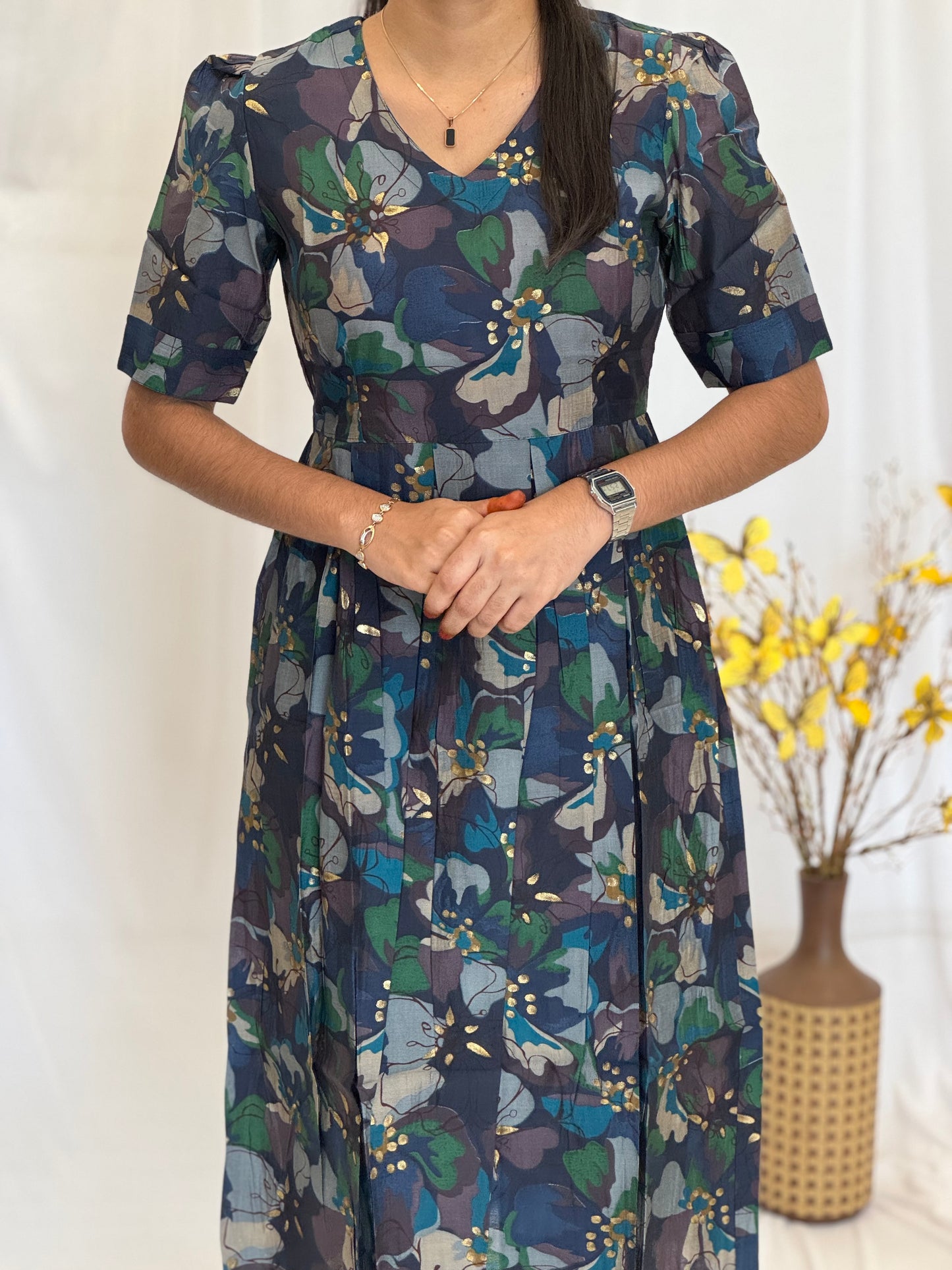 Modal Chanderi Umbrella Kurti