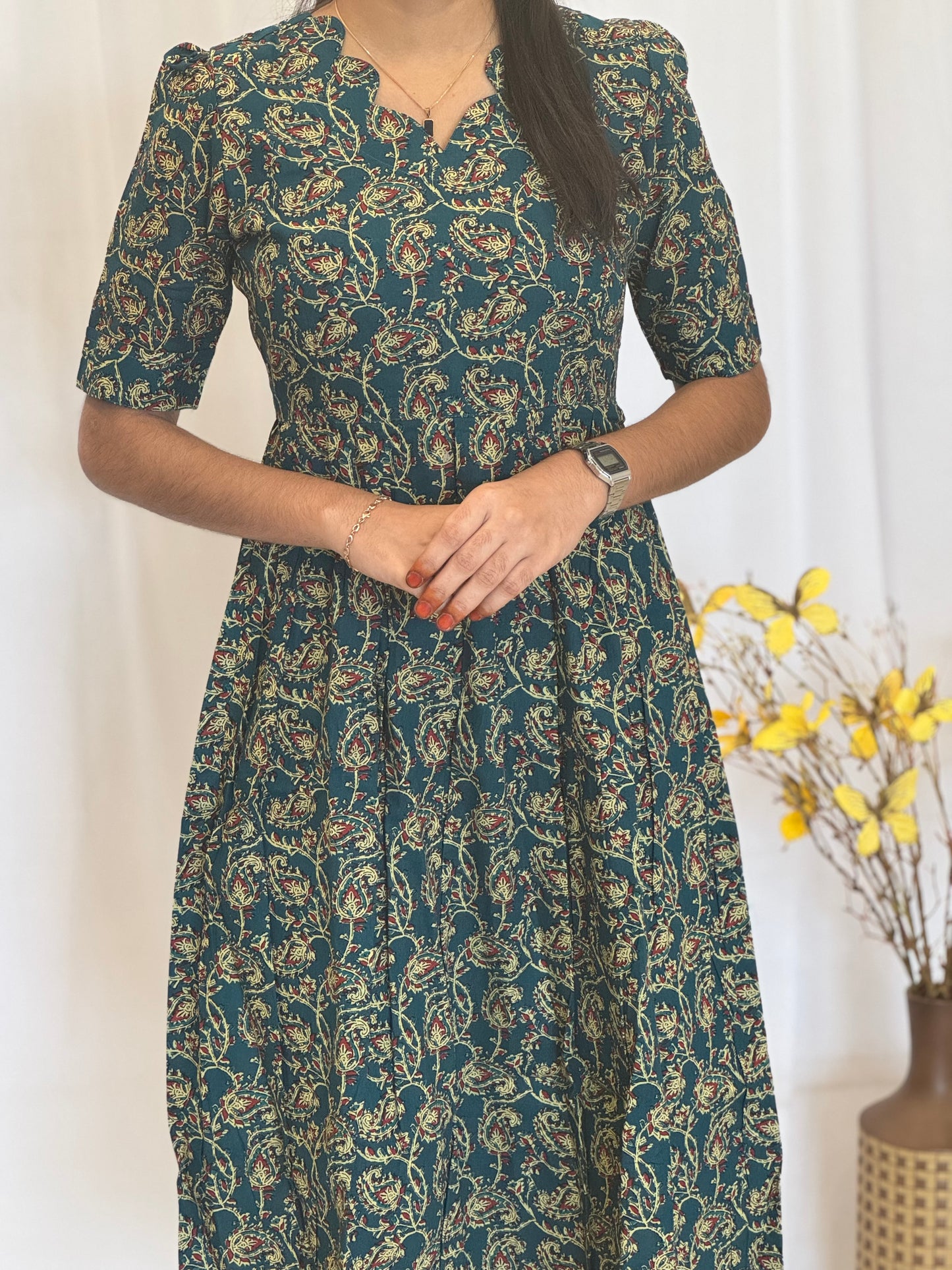 Kalamkari Cotton Umbrella Kurti