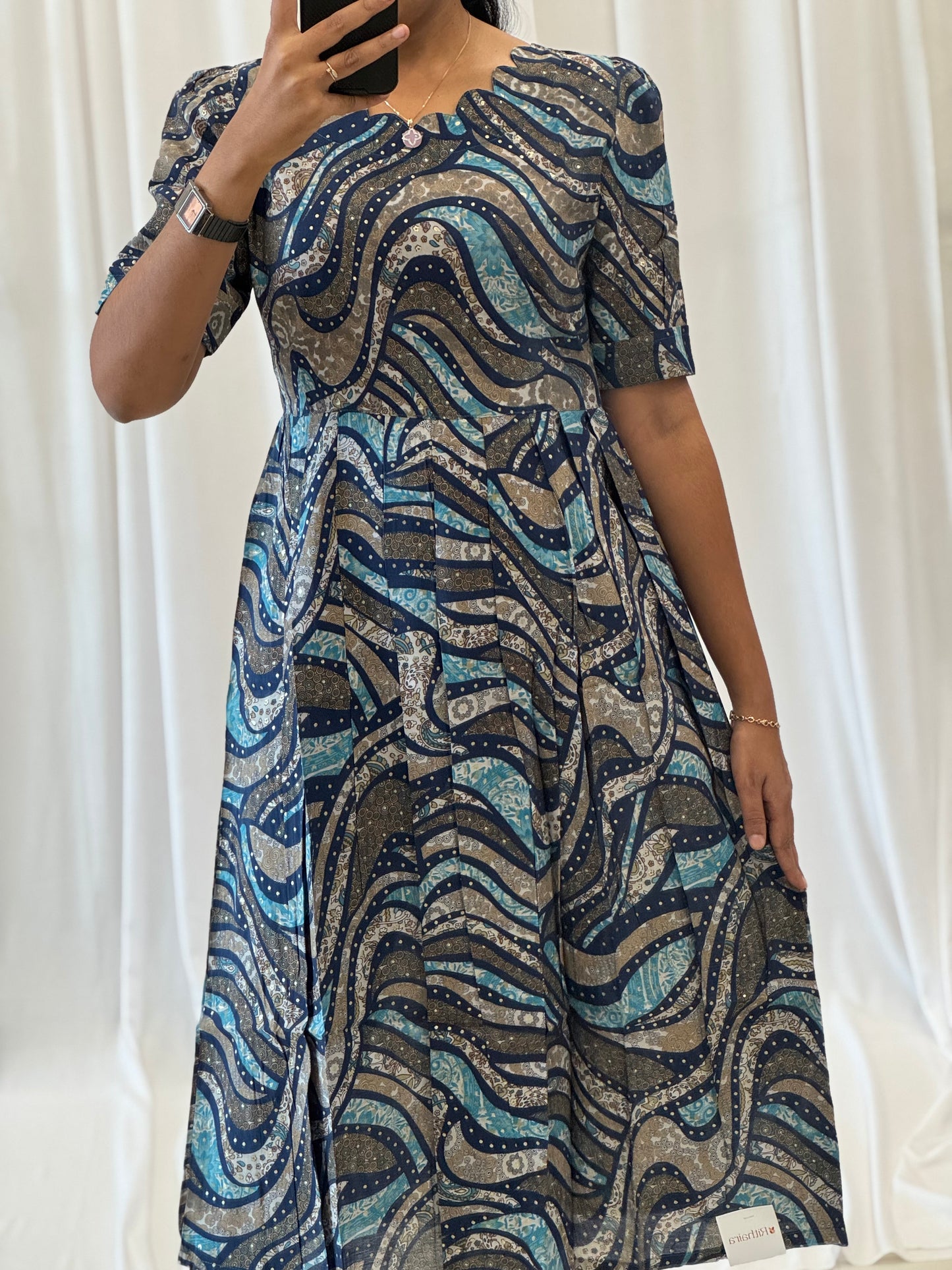 Modal Chanderi Umbrella Kurti
