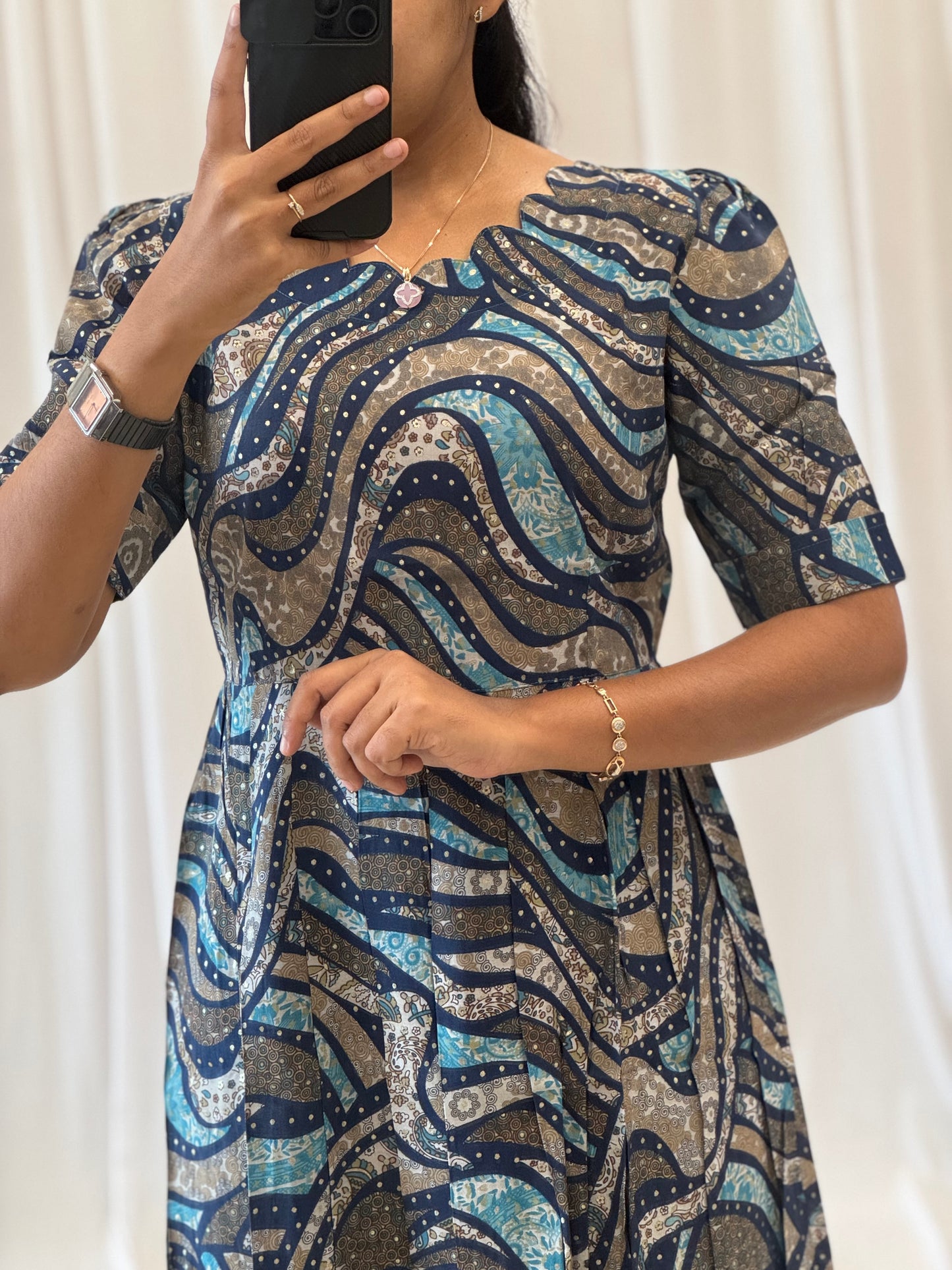 Modal Chanderi Umbrella Kurti