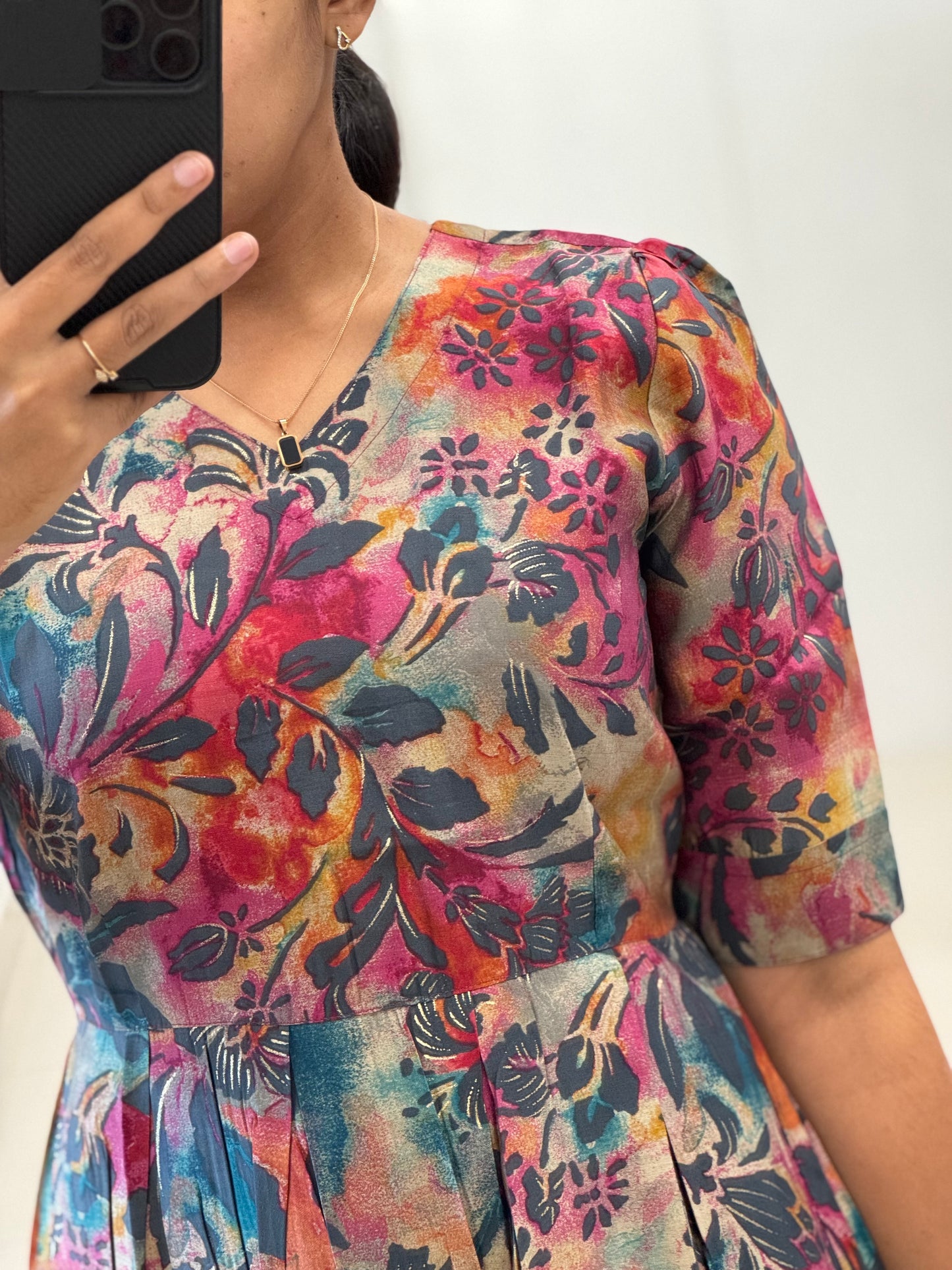 Modal Chanderi Umbrella Kurti