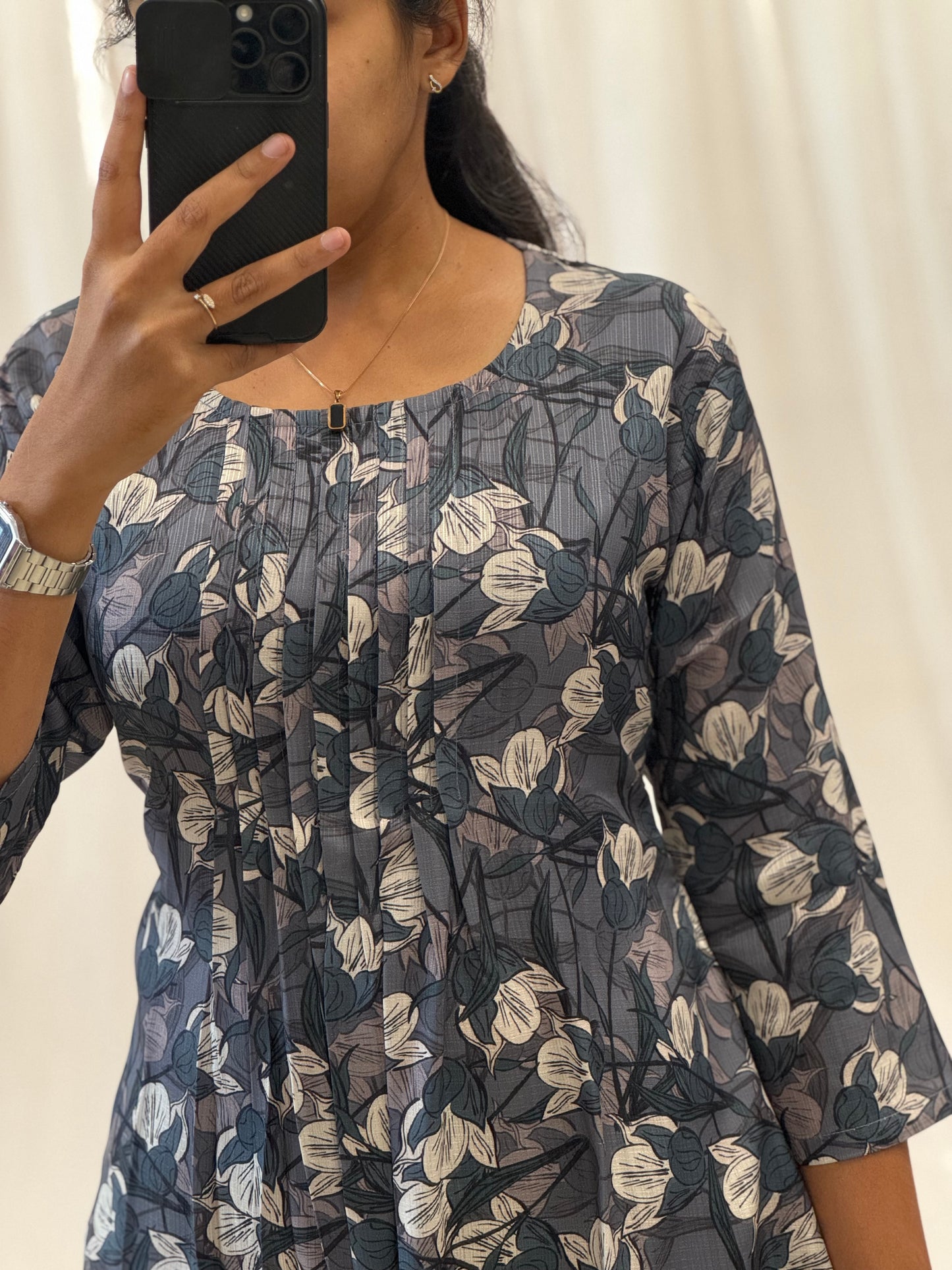 Turkey Rayon Straight Kurti with pintucks
