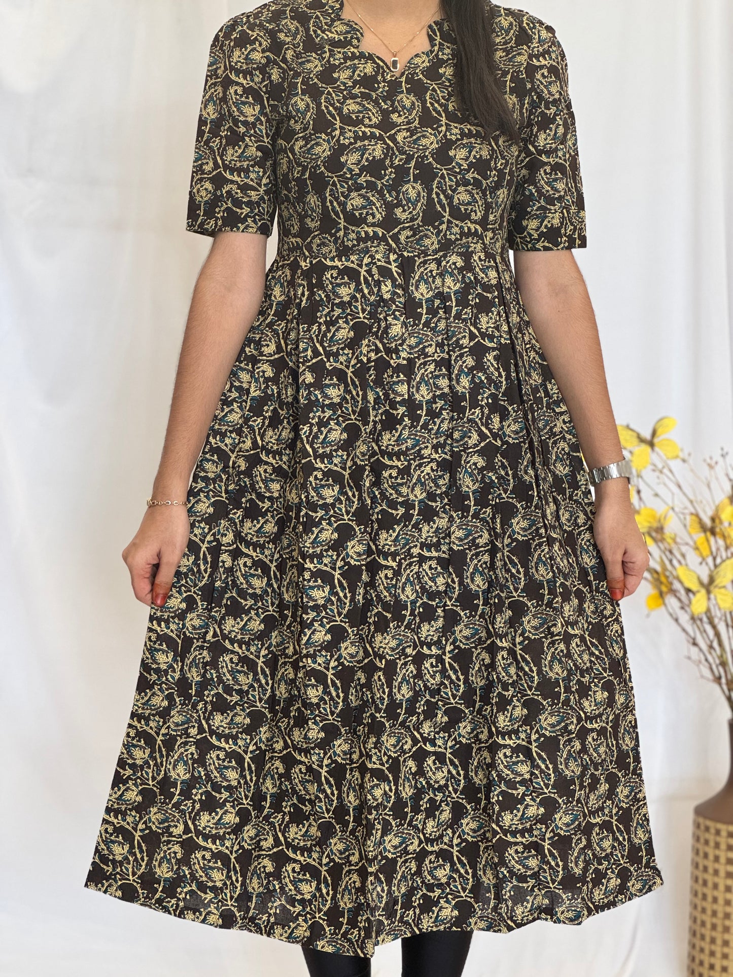 Kalamkari Cotton Umbrella Kurti