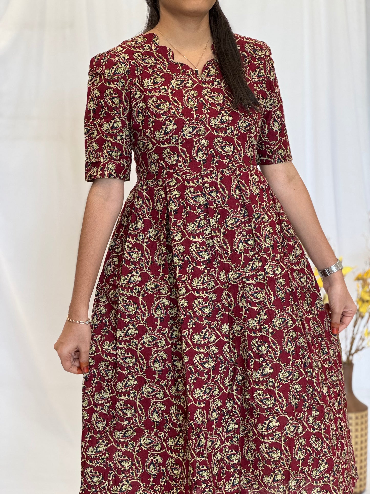 Kalamkari Cotton Umbrella Kurti