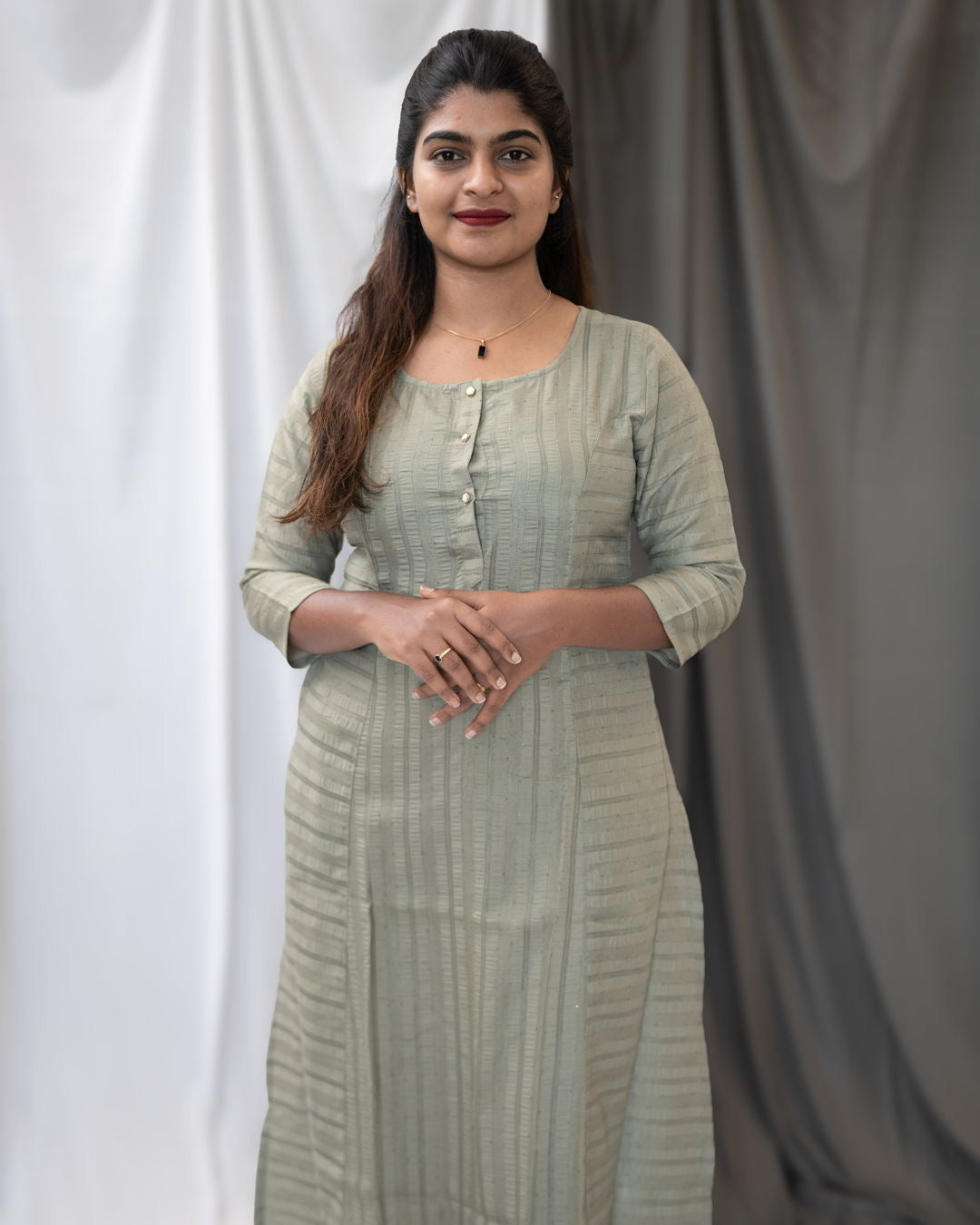 Spun Straight Kurti With Extra Flare
