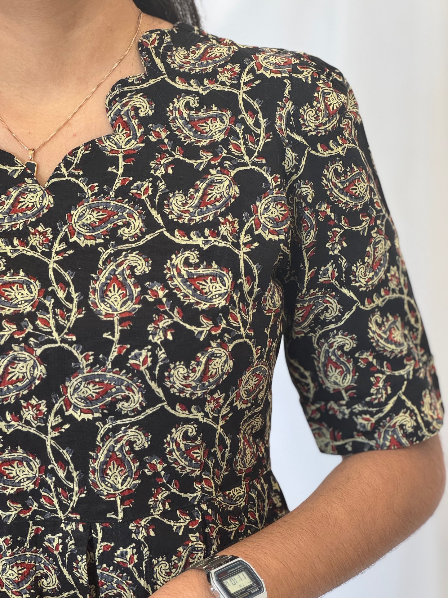 Kalamkari Cotton Umbrella Kurti