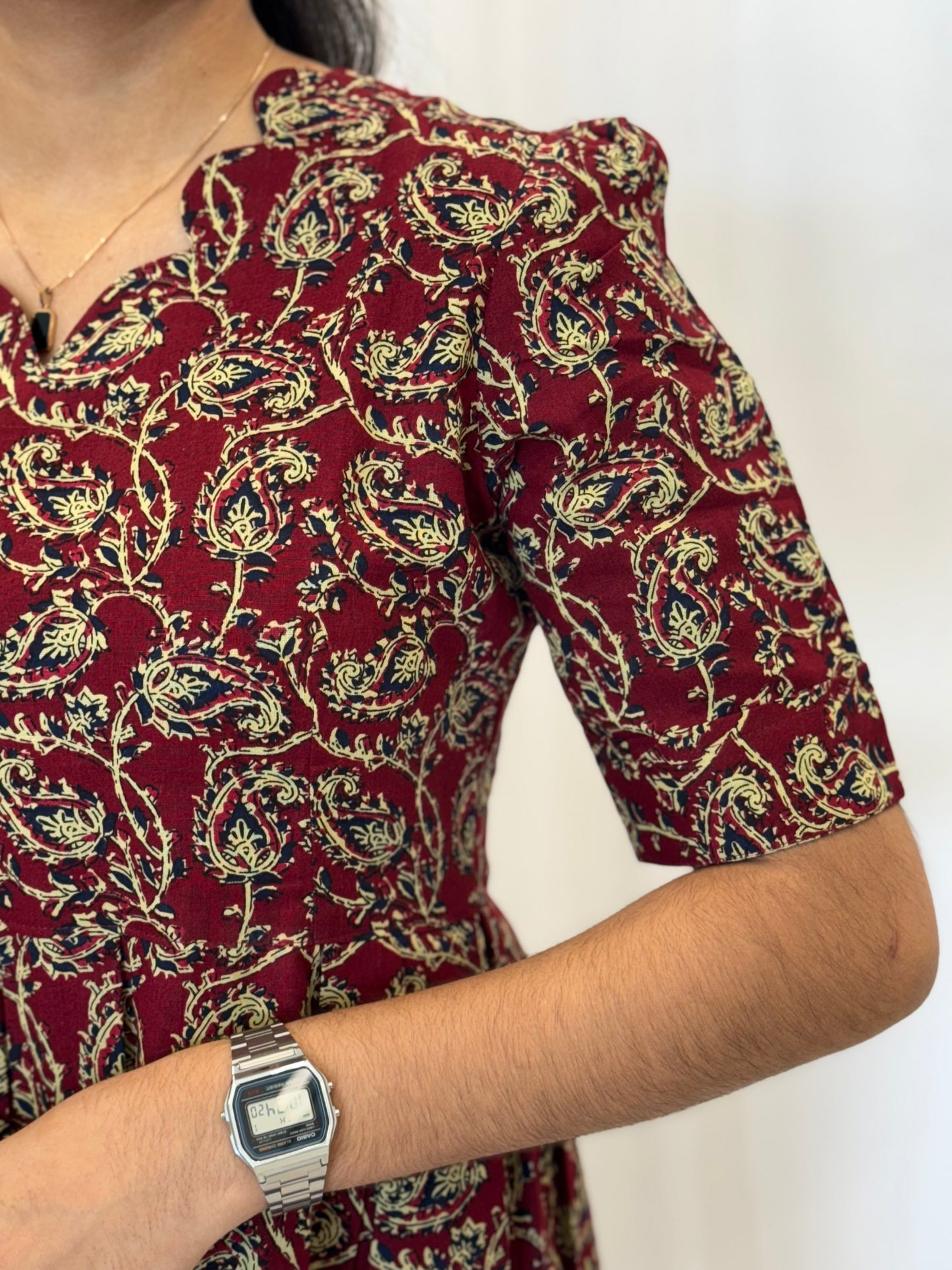 Kalamkari Cotton Umbrella Kurti