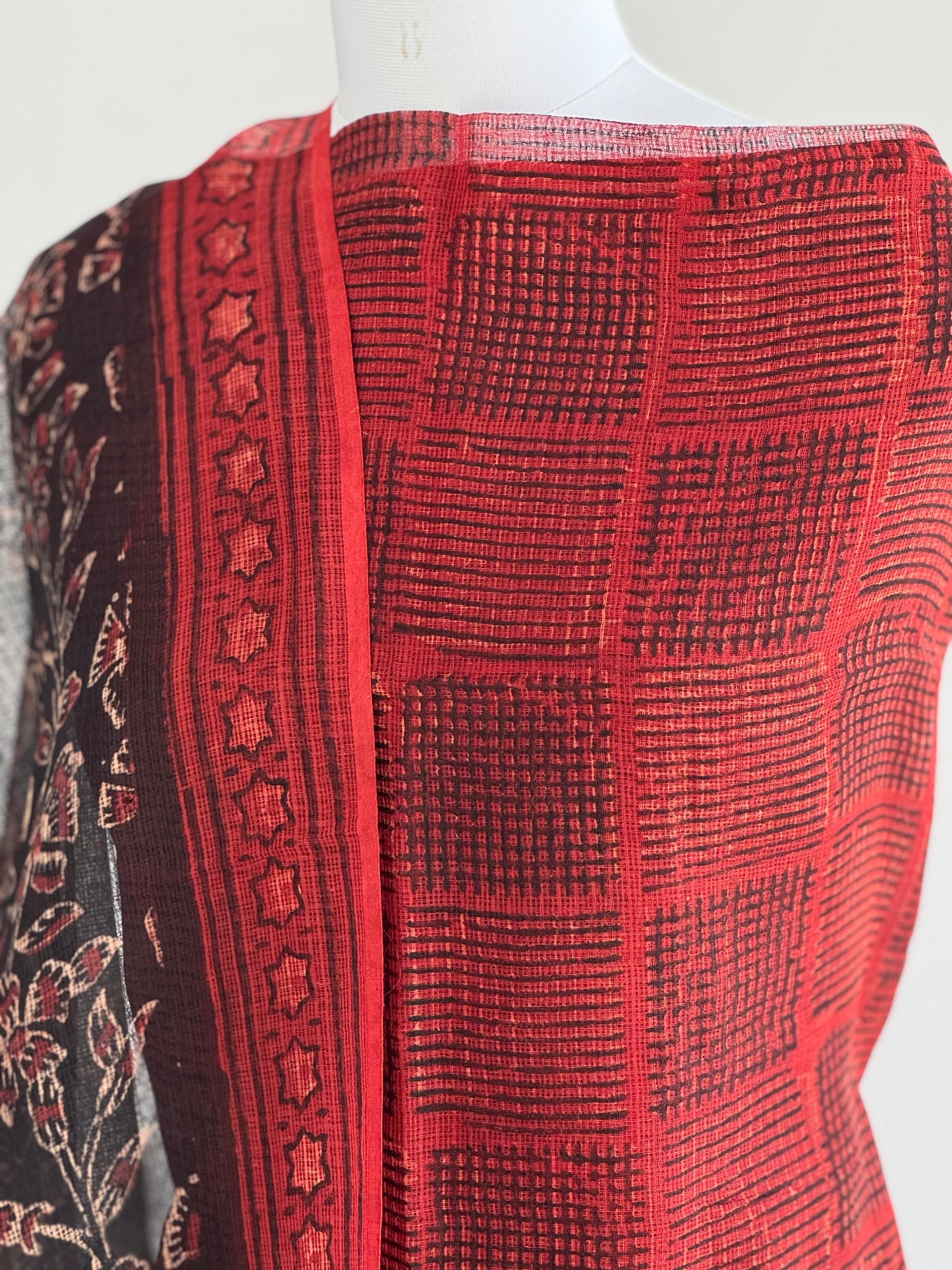 Block Printed Kota Top & Dupatta with lining