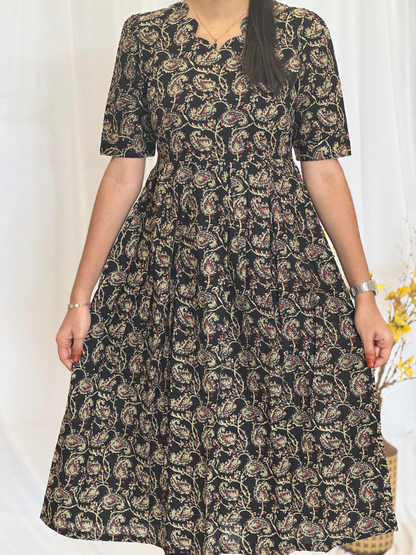 Kalamkari Cotton Umbrella Kurti