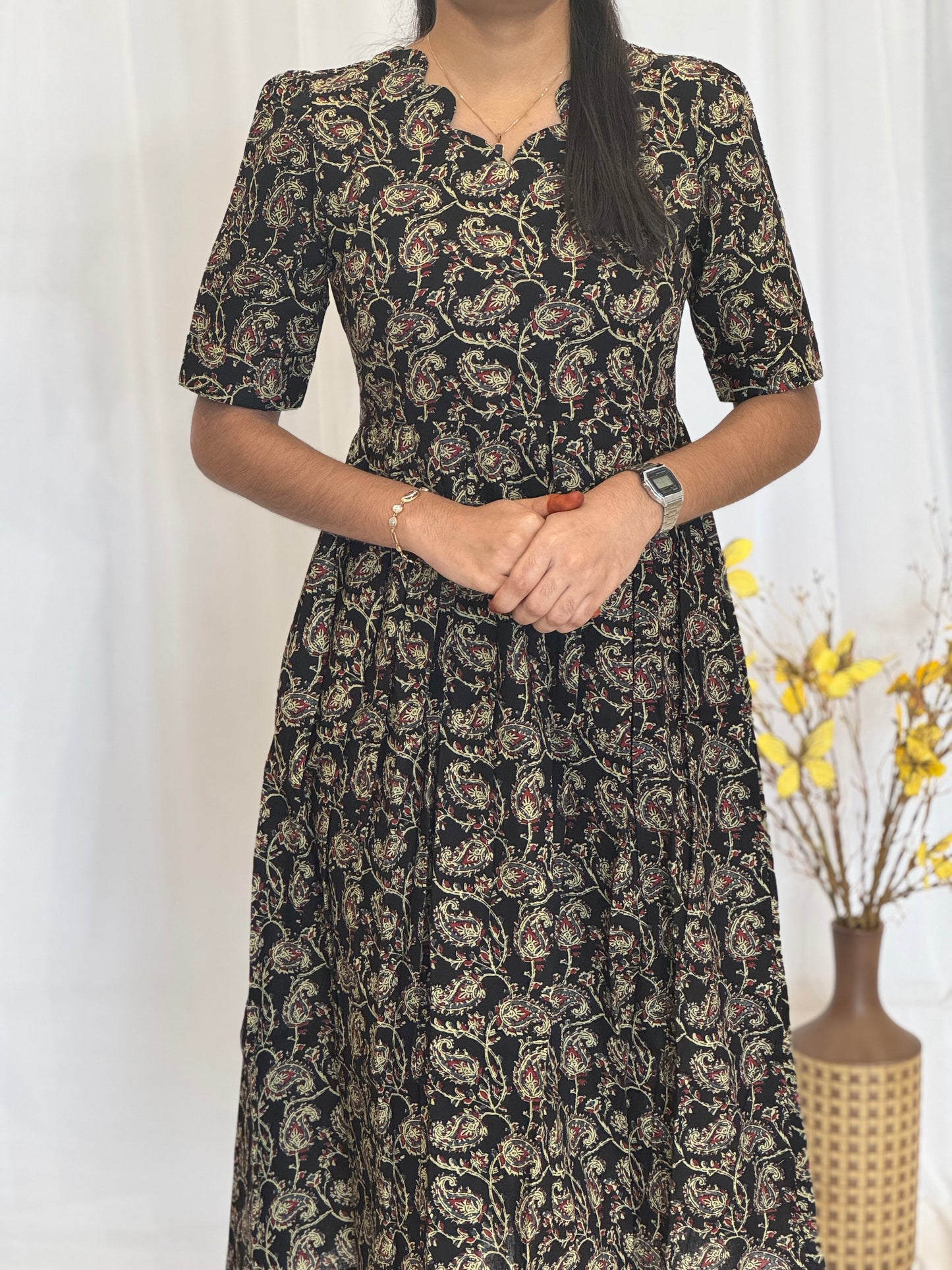Kalamkari Cotton Umbrella Kurti