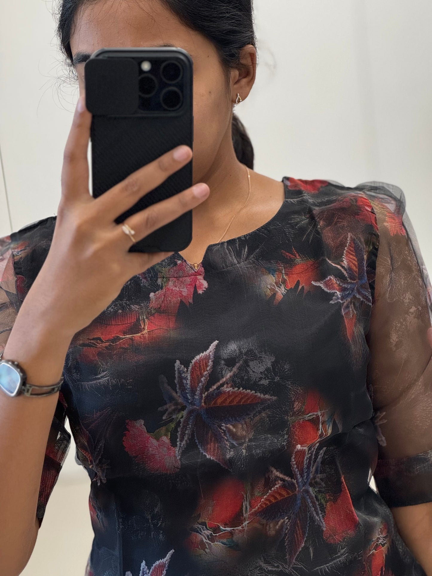 Organza Straight Kurti