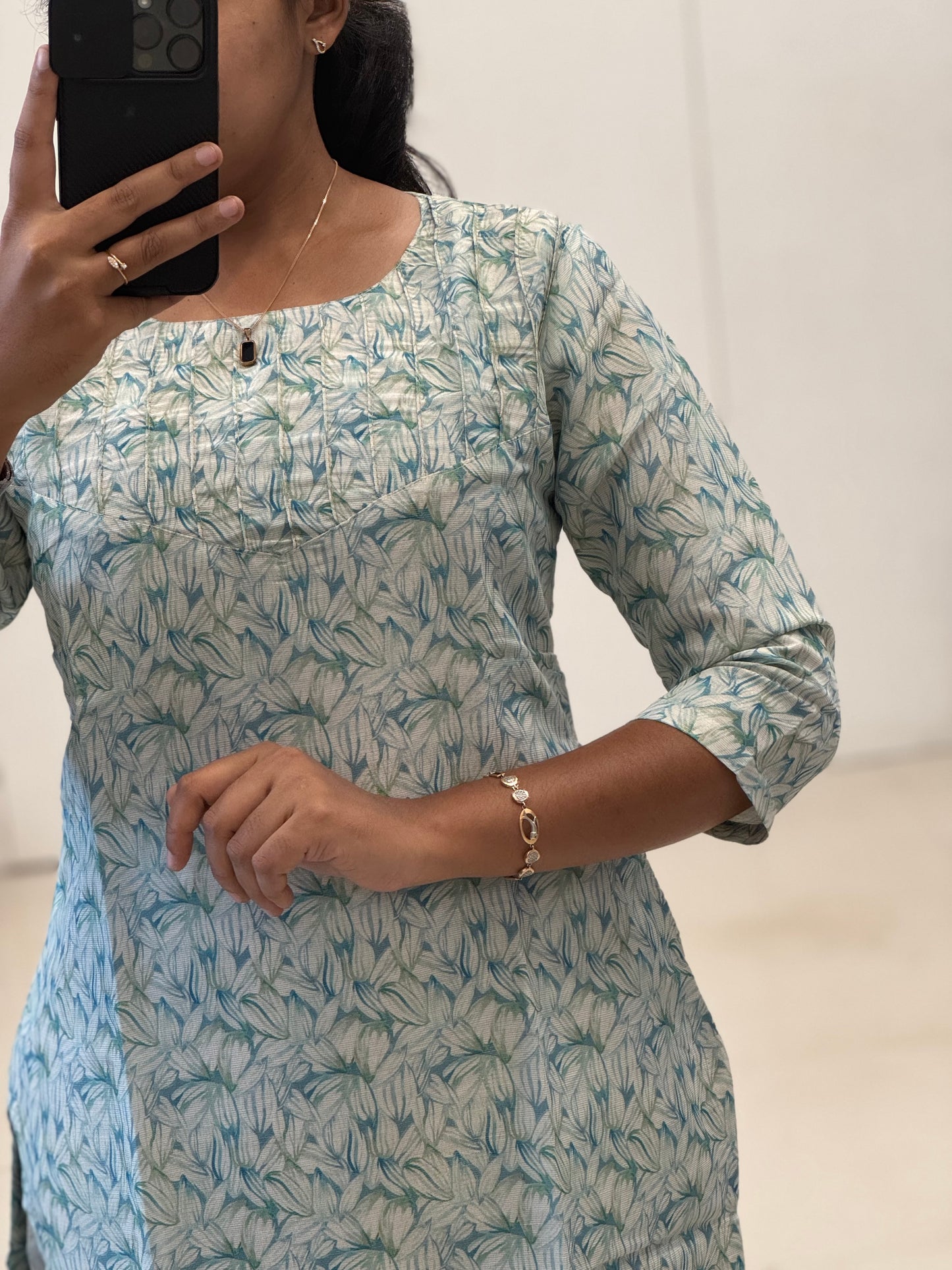 Tissue Straight Kurti With Lining