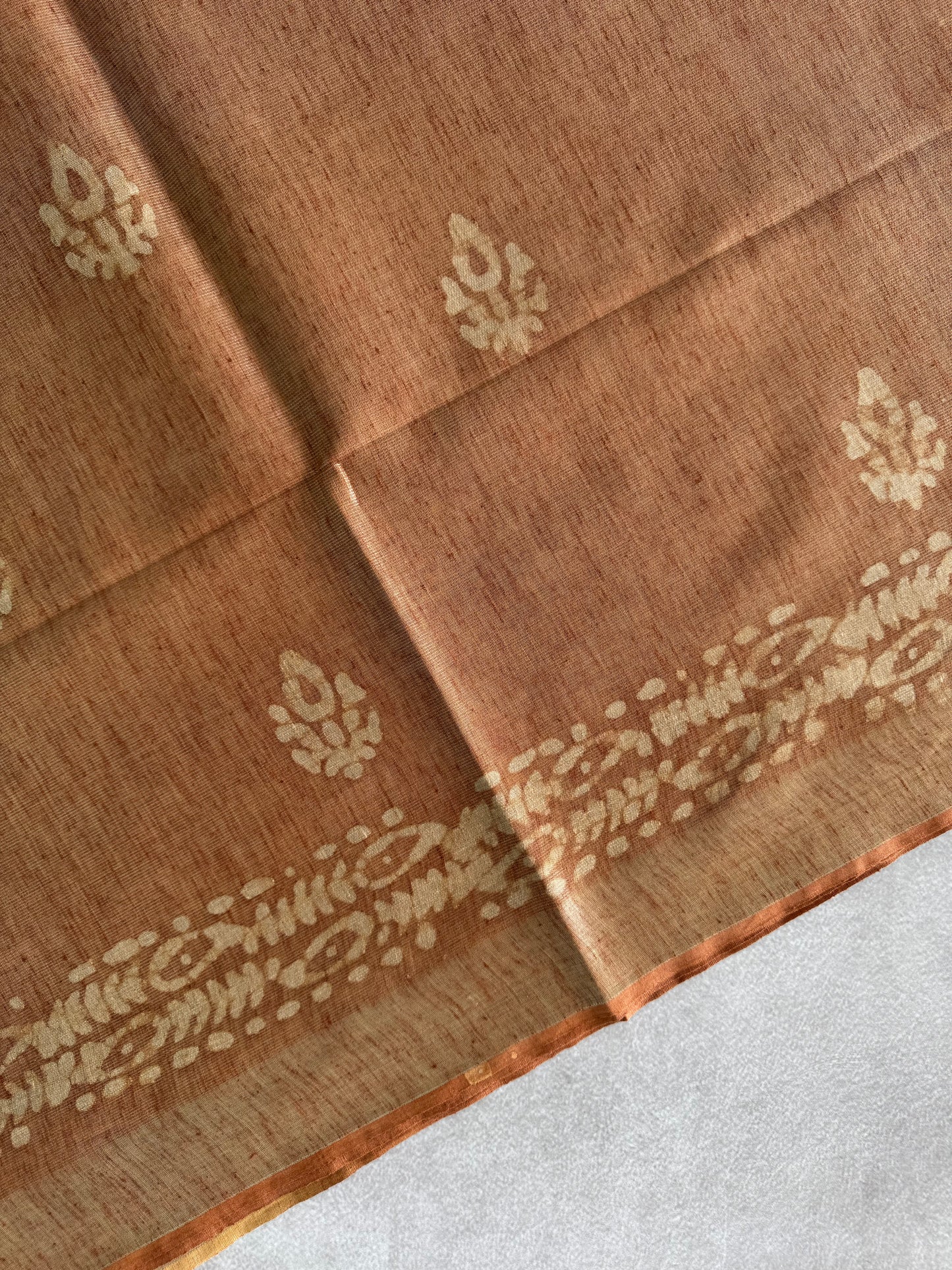 Batik Printed Tissue Cotton Saree