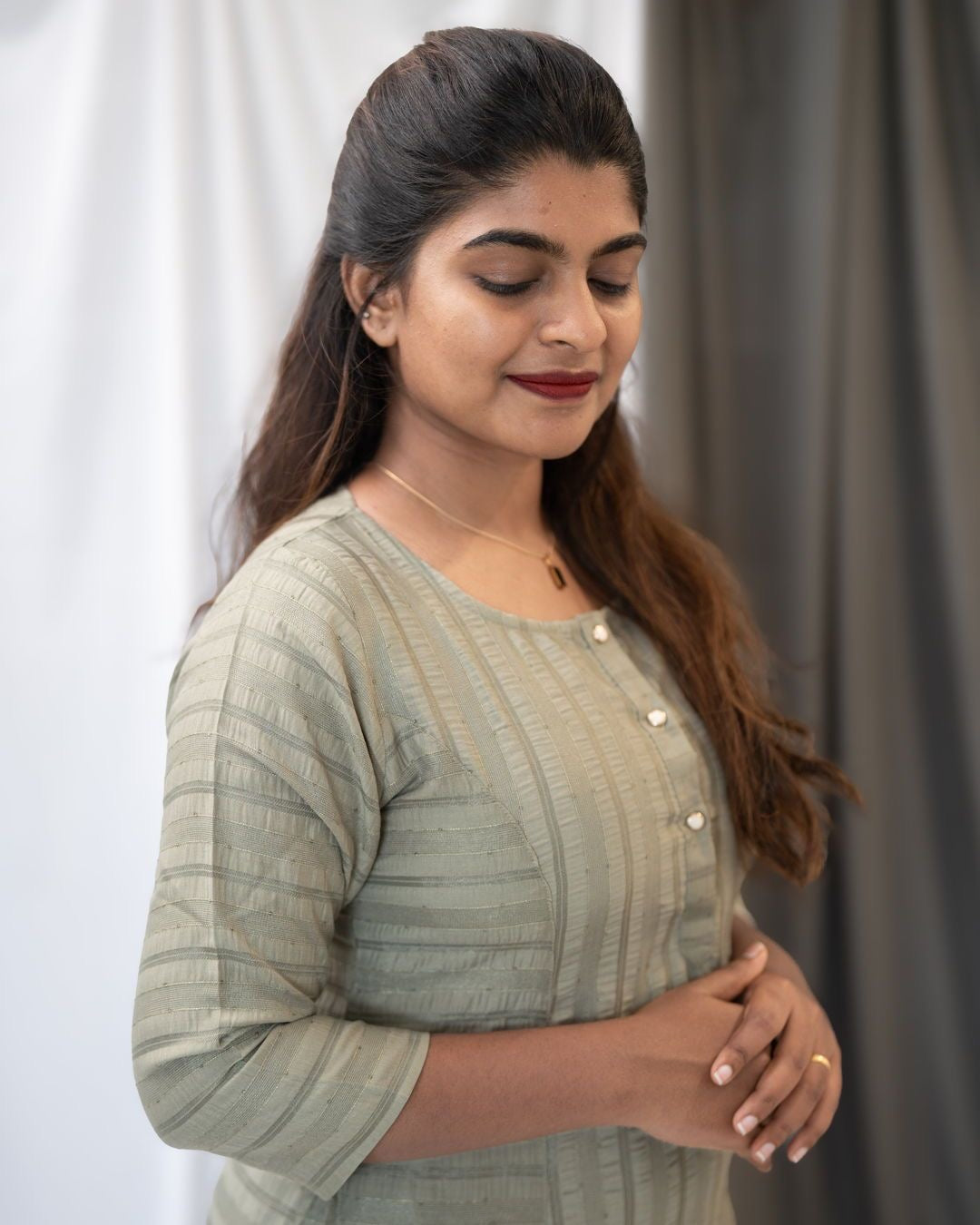 Spun Straight Kurti With Extra Flare