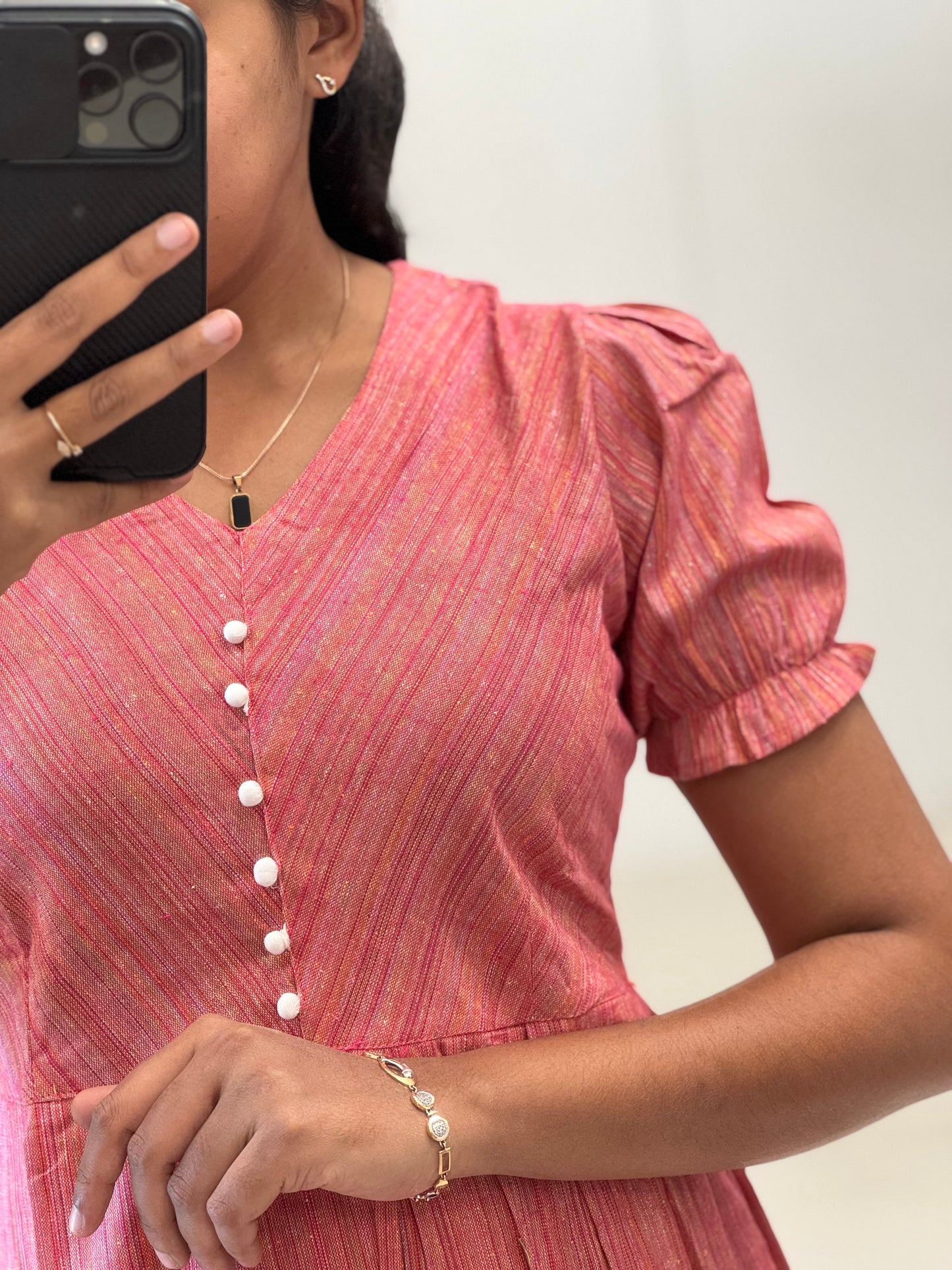 Cotton Pompom Umbrella Kurti