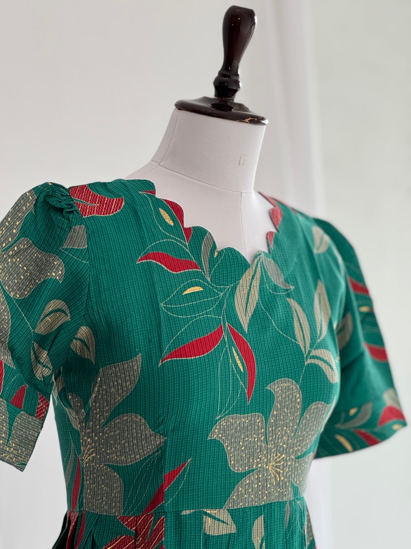 Satin Textured Umbrella Kurti