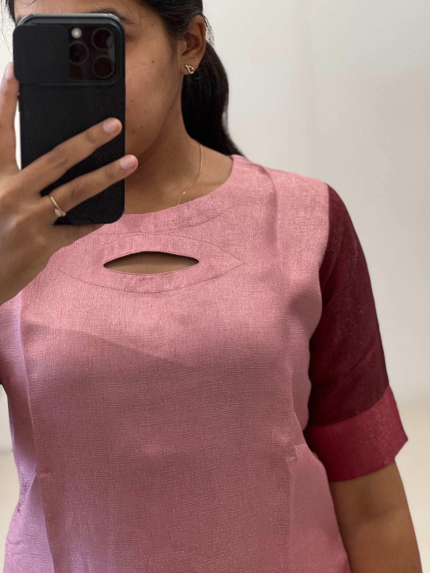 Shimmer Organza Straight Kurti