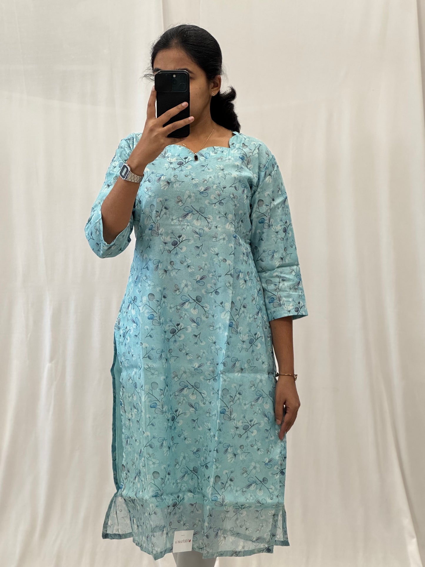Soft Organza Straight Kurti