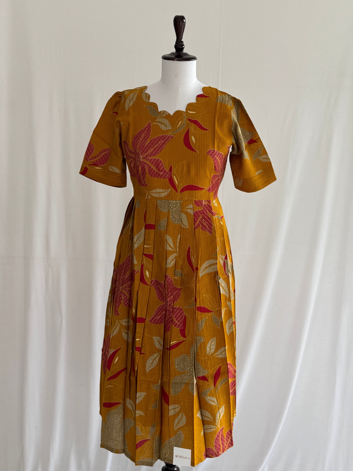 Satin Textured Umbrella Kurti