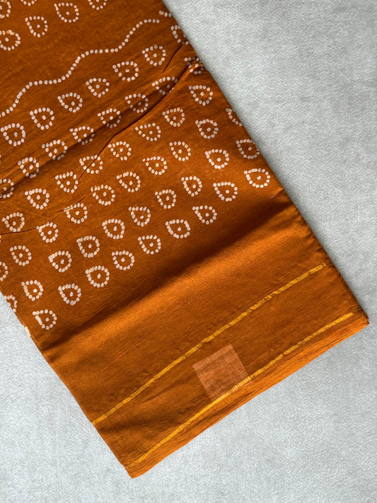Block Printed Sungudi Saree