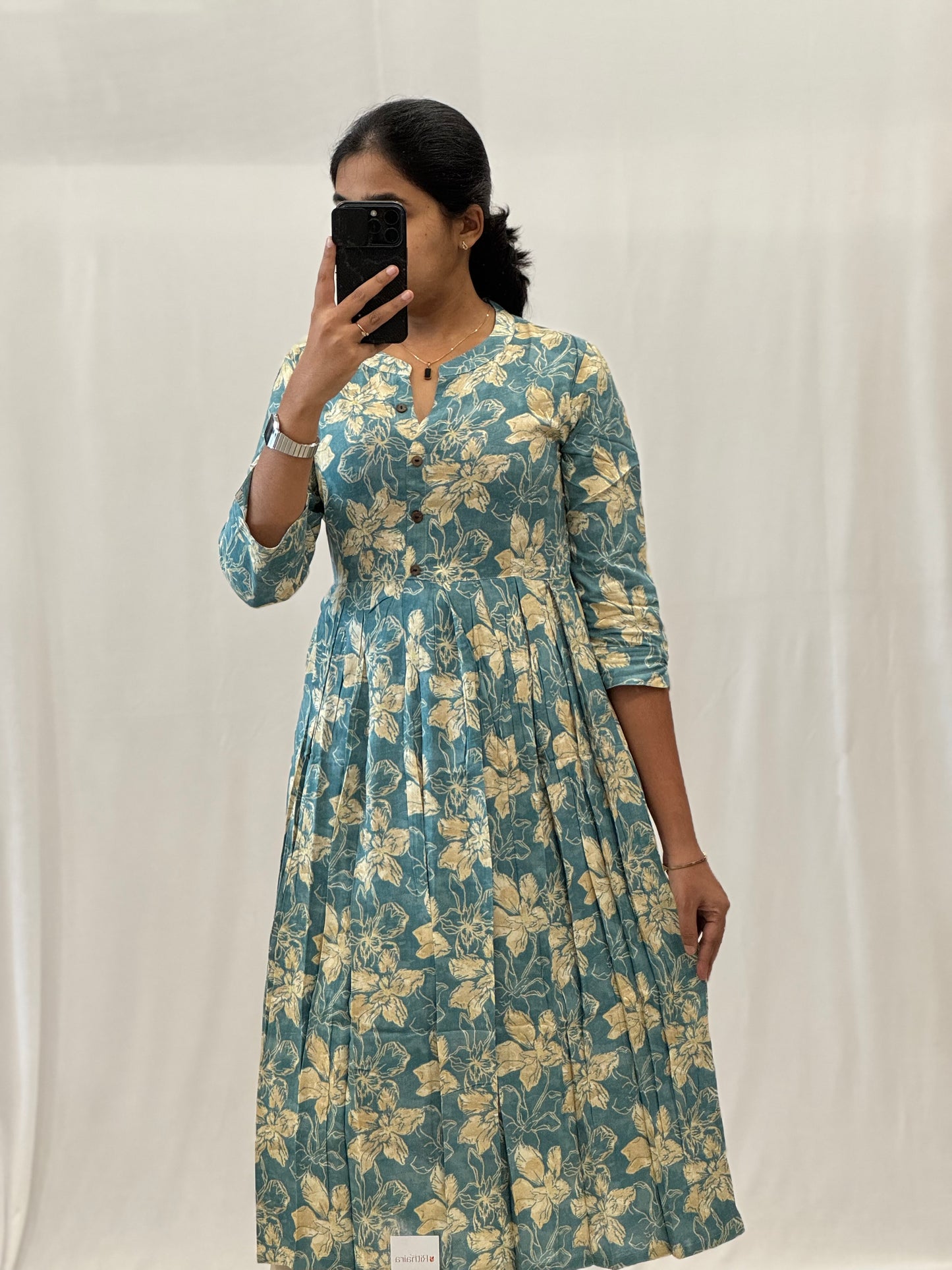 Rayon Umbrella Kurti with Chinese Collar