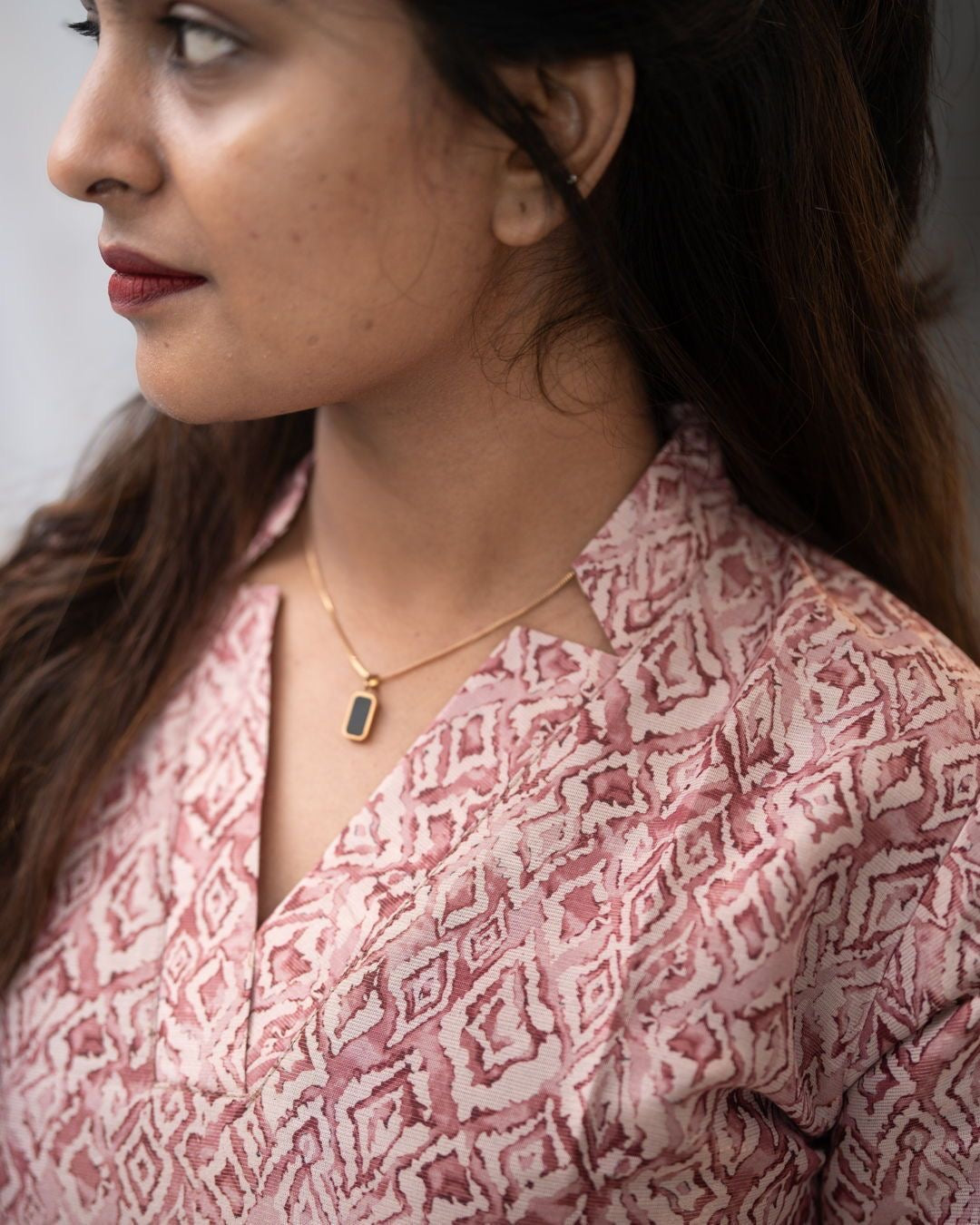 Tissue Straight Kurti With Lining