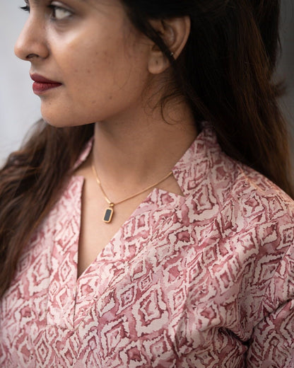 Tissue Straight Kurti With Lining